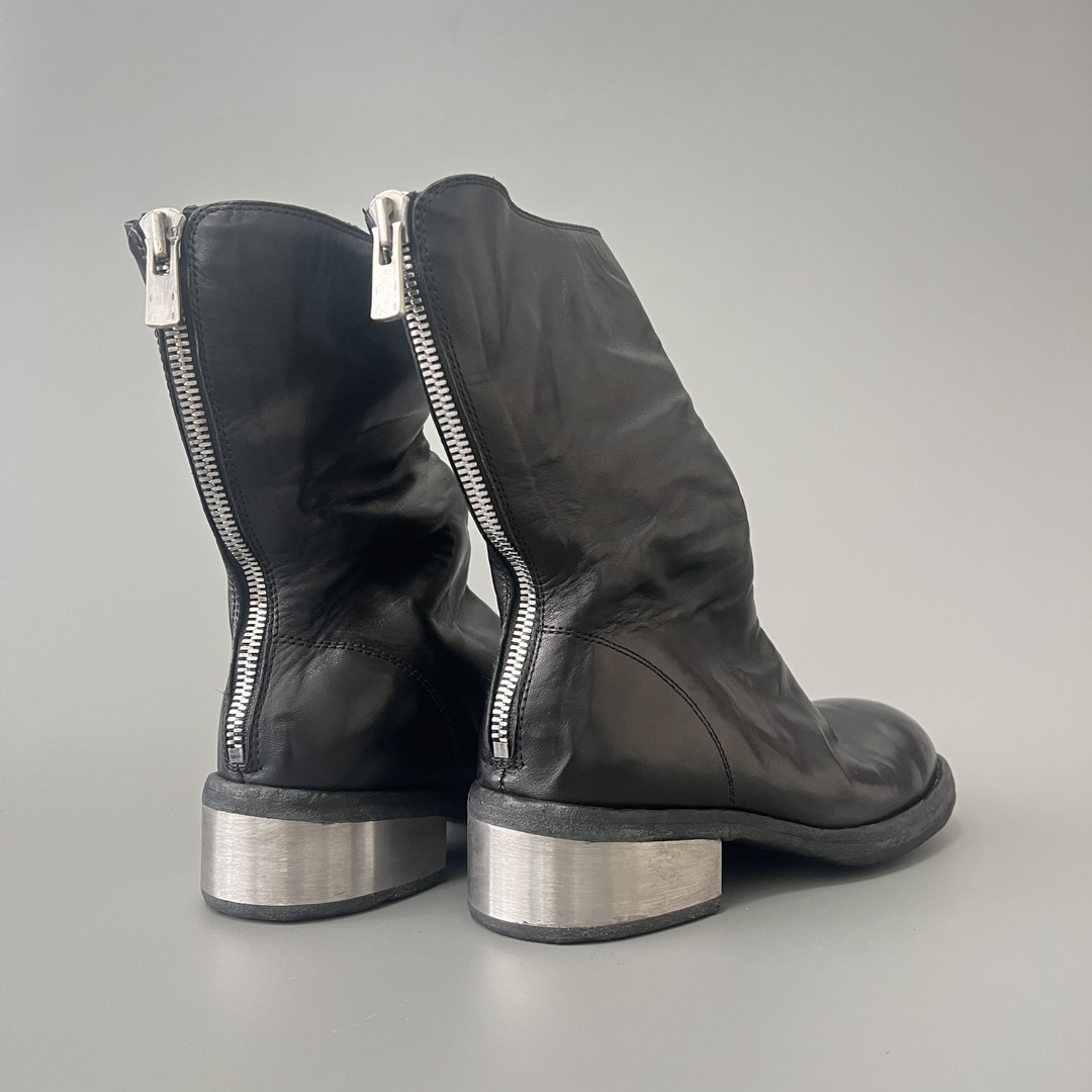 GUlDI 德比 皮鞋 休闲鞋 男鞋 靴子 黑色 拉链  788ZI-BLACK