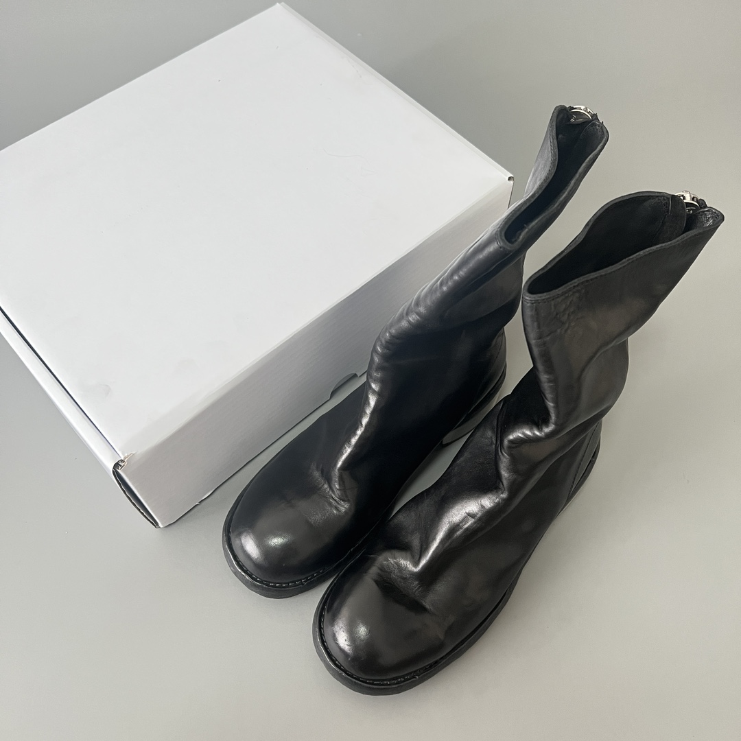 GUlDI 德比 皮鞋 休闲鞋 男鞋 靴子 黑色 拉链  788ZI-BLACK