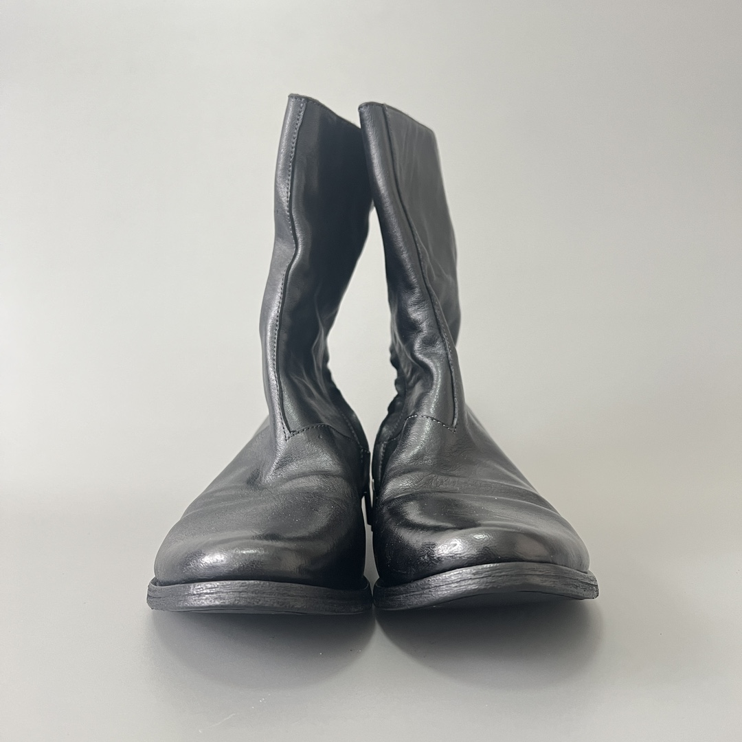 GUlDI 德比 尖头 皮鞋 休闲鞋 男鞋 靴子 黑色 拉链 CCP