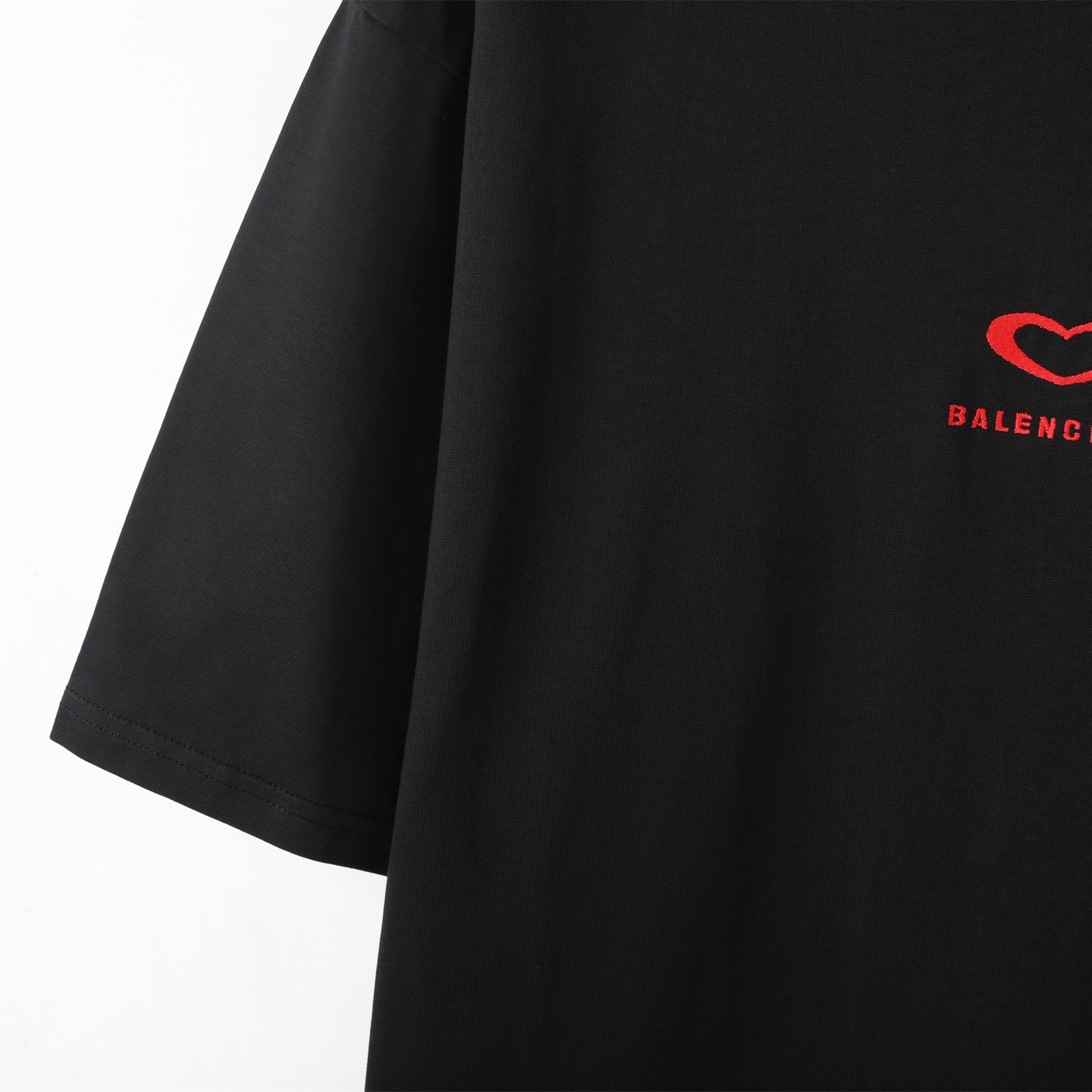 Balenciaga 巴黎世家 25七夕情人节  印花短袖 T恤 圆领 短款 夏季 黑色A5 764235TSVX71000