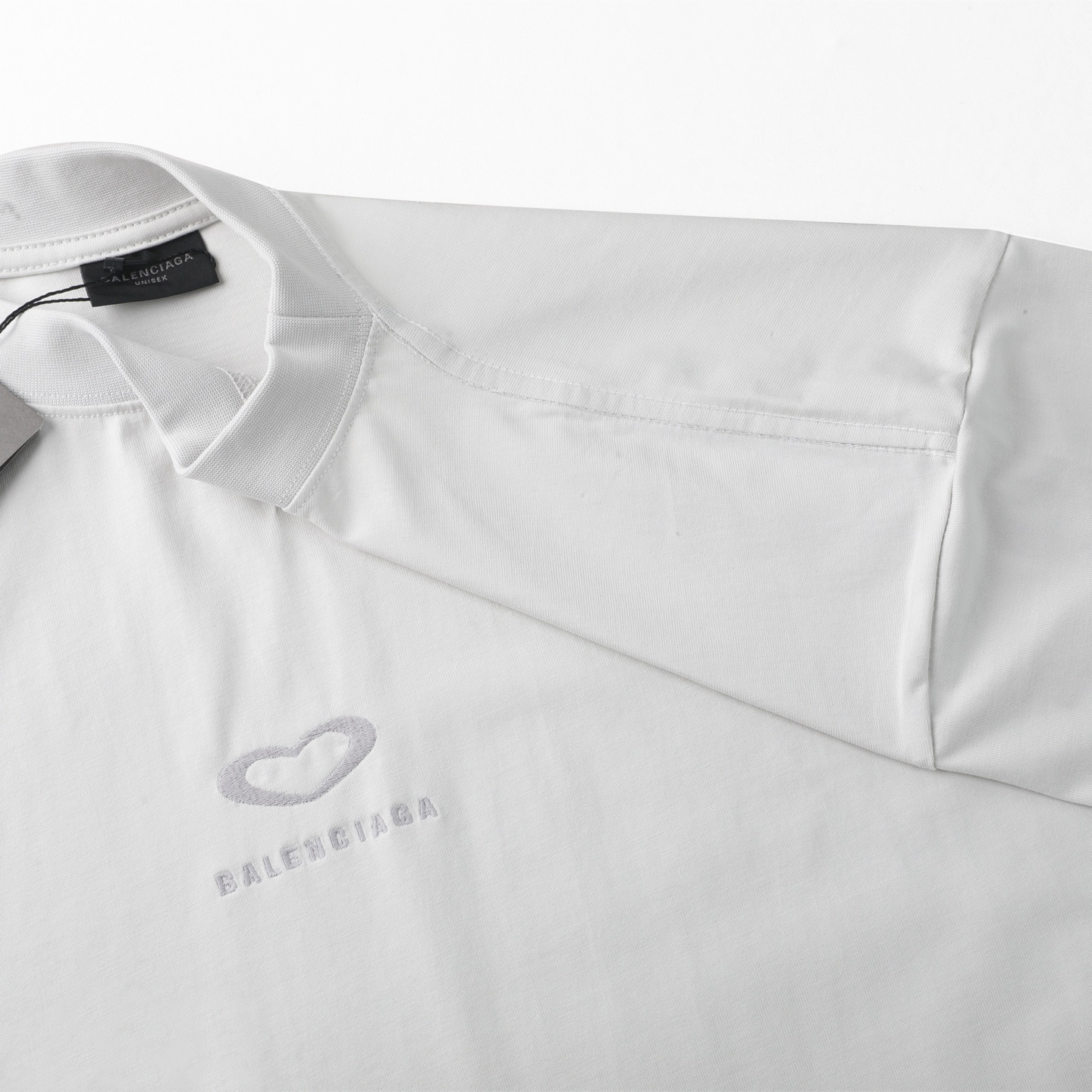 Balenciaga 巴黎世家 25七夕情人节  印花短袖 T恤 圆领 短款 夏季 白色A5 764235TSVX79012