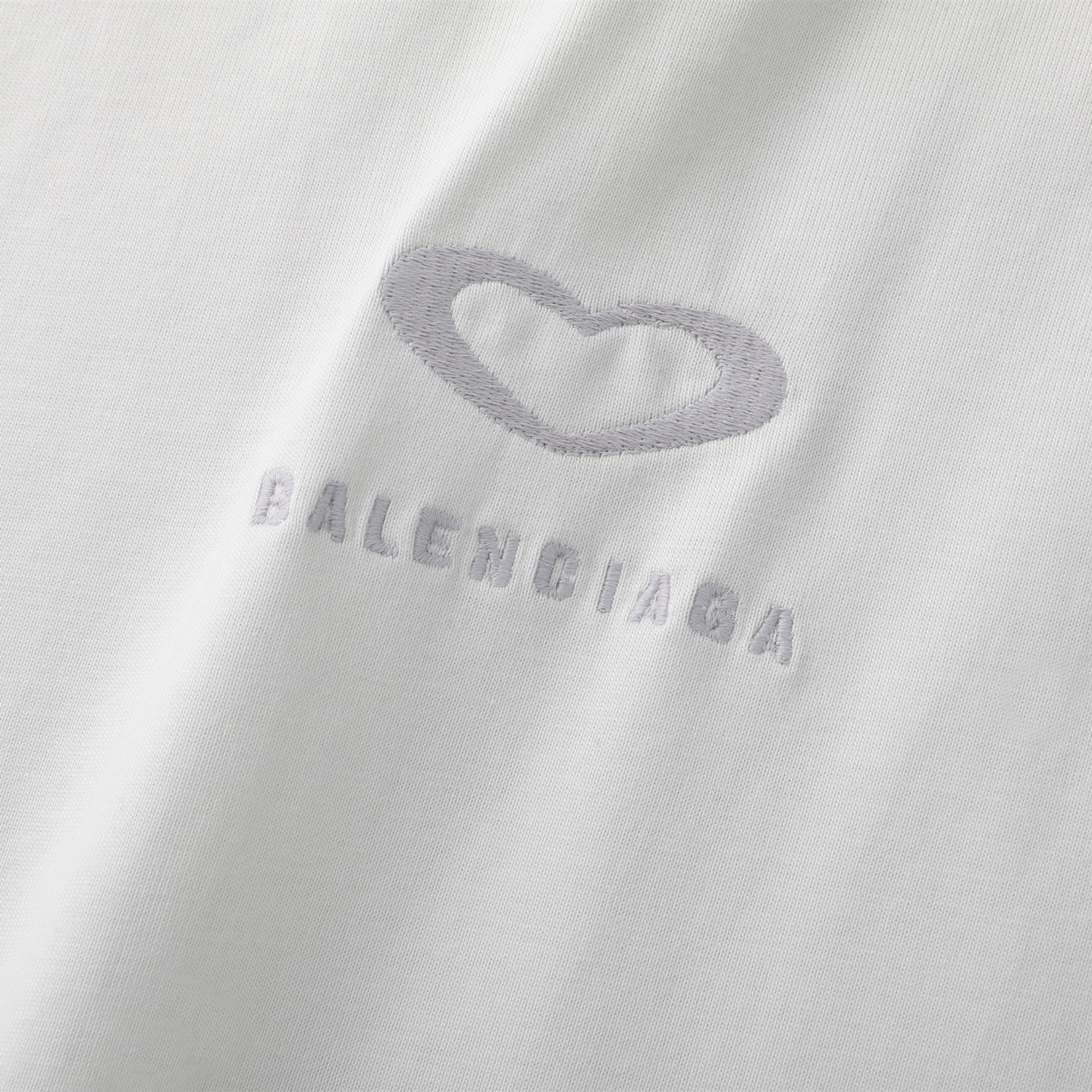 Balenciaga 巴黎世家 25七夕情人节  印花短袖 T恤 圆领 短款 夏季 白色A5 764235TSVX79012