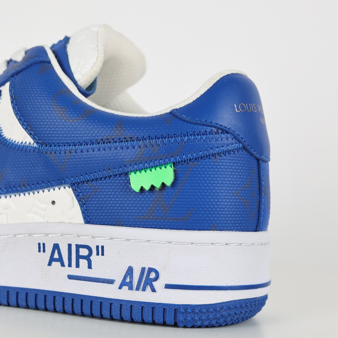 原盒版 帶配件 Louis Vuitton  Air Force 1 Low  LV 空军 低筒  休闲鞋 运动鞋 板鞋 男鞋 女鞋 蓝白 1A9VAO
