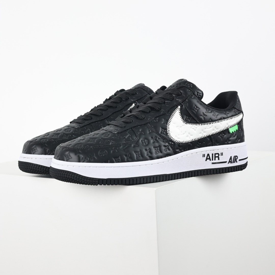 原盒版 帶配件 Louis Vuitton  Air Force 1 Low  LV 空军 低筒  休闲鞋 运动鞋 板鞋 男鞋 女鞋 黑白压印