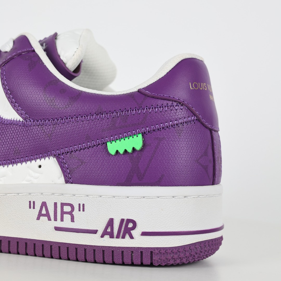 原盒版 帶配件 Louis Vuitton  Air Force 1 Low  LV 空军 低筒  休闲鞋 运动鞋 板鞋 男鞋 女鞋 白紫
