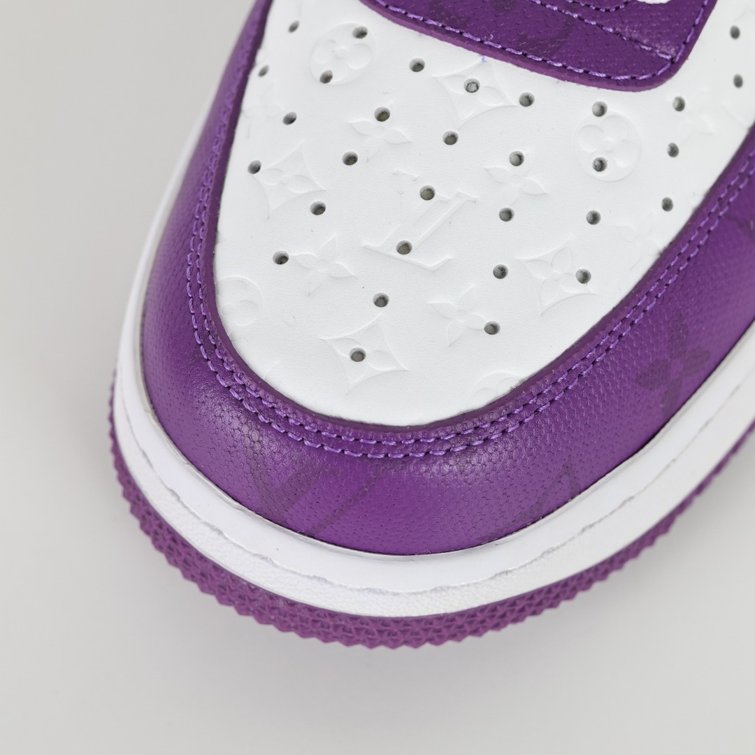 原盒版 帶配件 Louis Vuitton  Air Force 1 Low  LV 空军 低筒  休闲鞋 运动鞋 板鞋 男鞋 女鞋 白紫