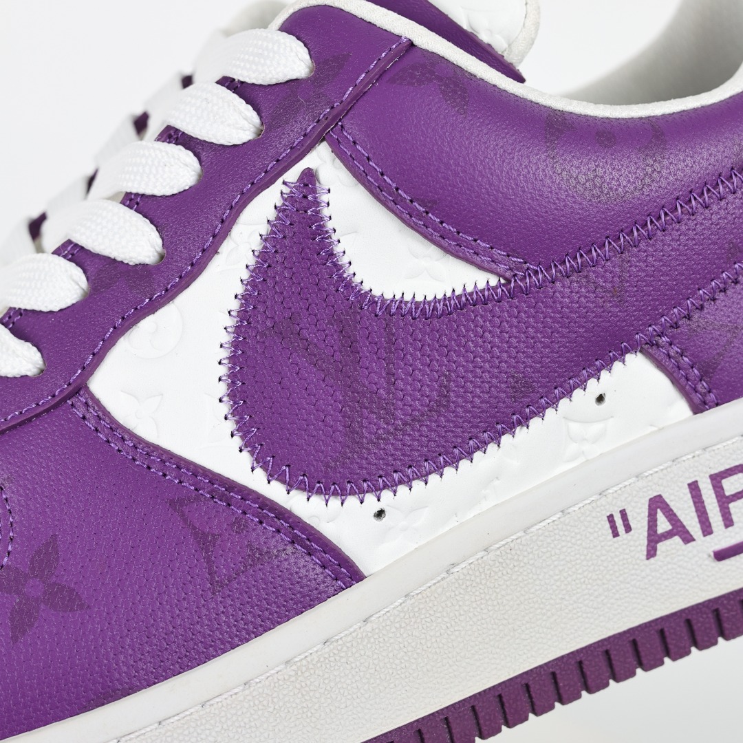 原盒版 帶配件 Louis Vuitton  Air Force 1 Low  LV 空军 低筒  休闲鞋 运动鞋 板鞋 男鞋 女鞋 白紫