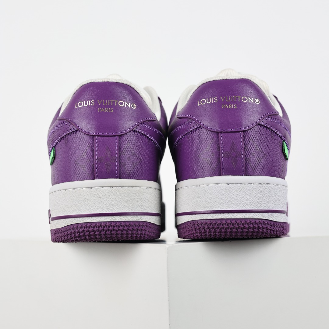 原盒版 帶配件 Louis Vuitton  Air Force 1 Low  LV 空军 低筒  休闲鞋 运动鞋 板鞋 男鞋 女鞋 白紫