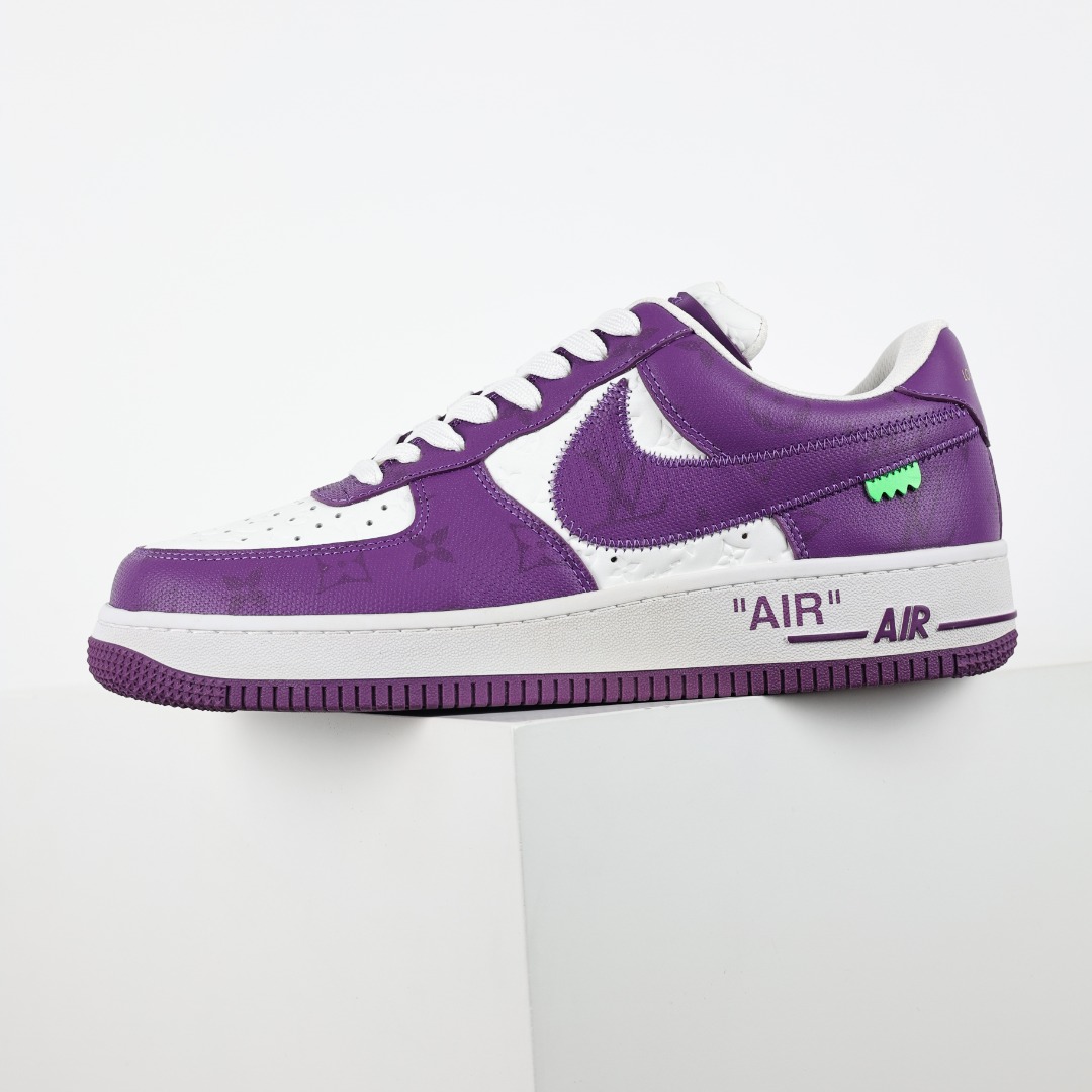 原盒版 帶配件 Louis Vuitton  Air Force 1 Low  LV 空军 低筒  休闲鞋 运动鞋 板鞋 男鞋 女鞋 白紫