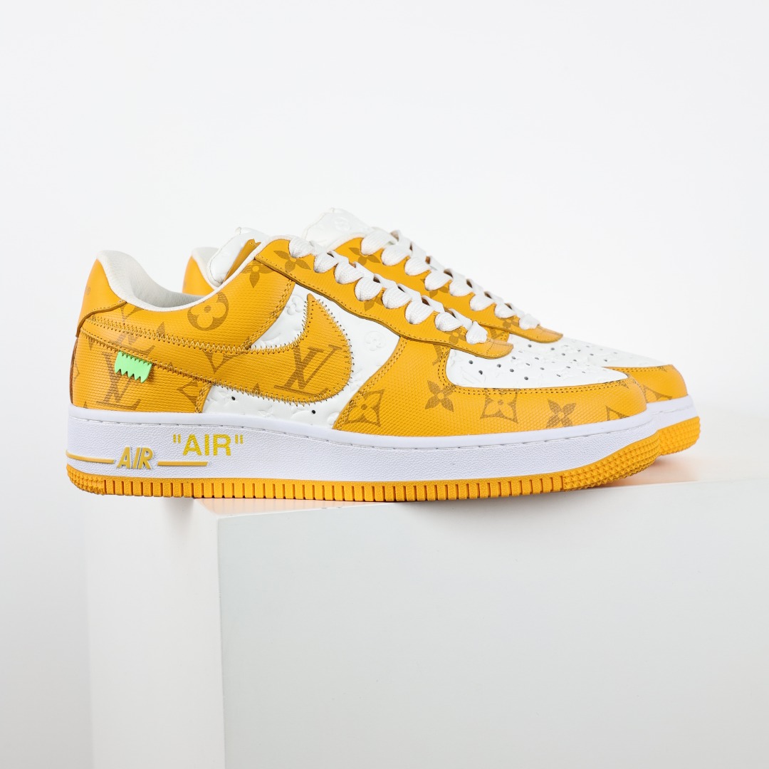 原盒版 帶配件 Louis Vuitton  Air Force 1 Low  LV 空军 低筒  休闲鞋 运动鞋 板鞋 男鞋 女鞋 白黄