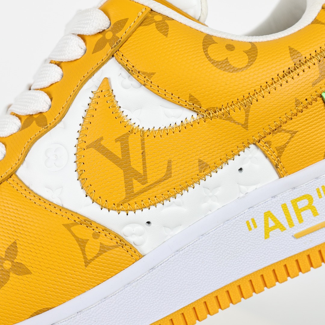 原盒版 帶配件 Louis Vuitton  Air Force 1 Low  LV 空军 低筒  休闲鞋 运动鞋 板鞋 男鞋 女鞋 白黄