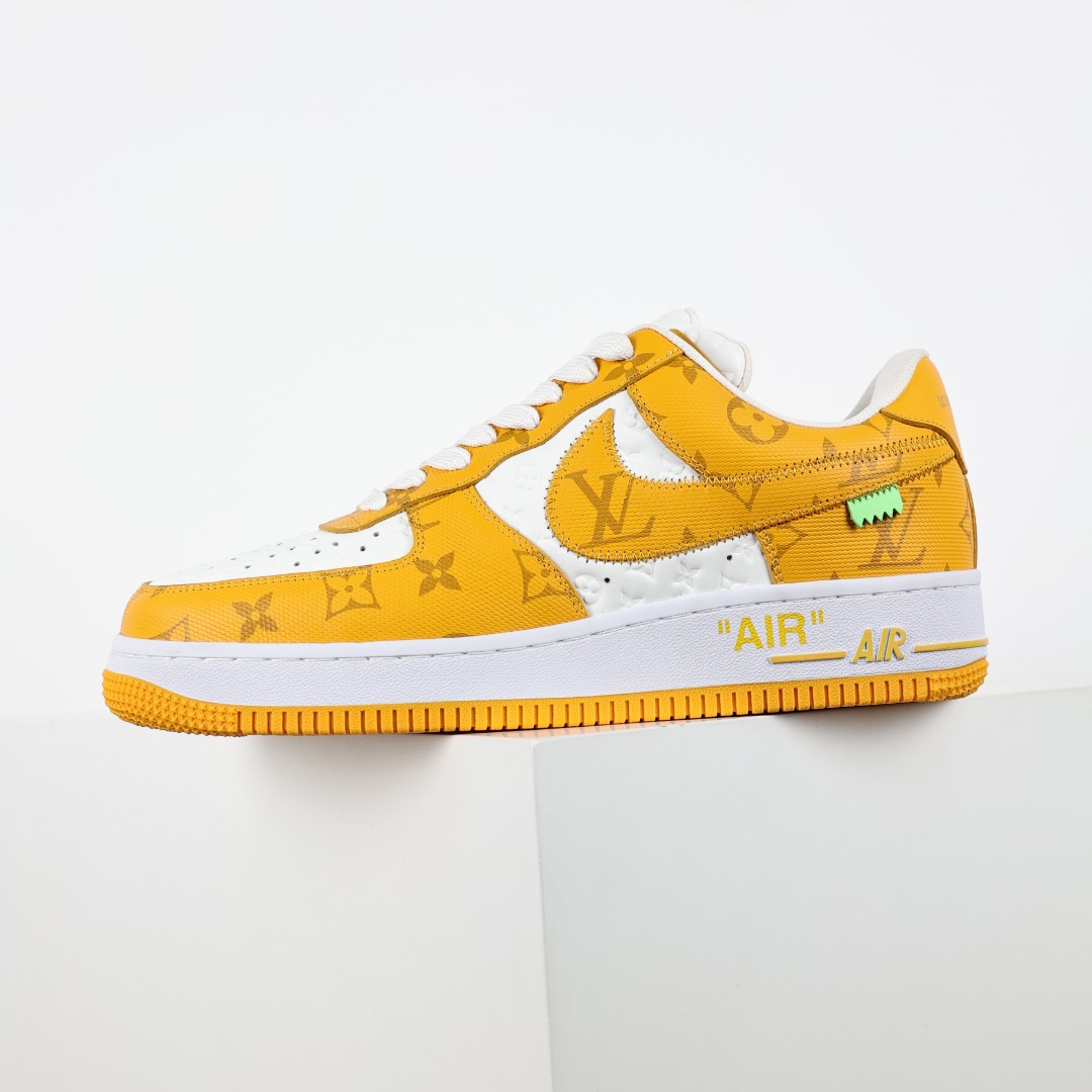 原盒版 帶配件 Louis Vuitton  Air Force 1 Low  LV 空军 低筒  休闲鞋 运动鞋 板鞋 男鞋 女鞋 白黄