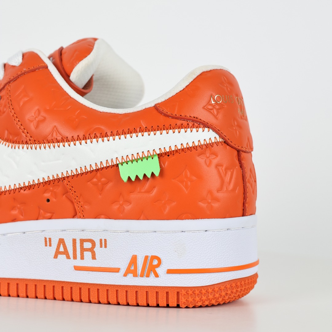 原盒版 帶配件 Louis Vuitton  Air Force 1 Low  LV 空军 低筒  休闲鞋 运动鞋 板鞋 男鞋 女鞋 白橙