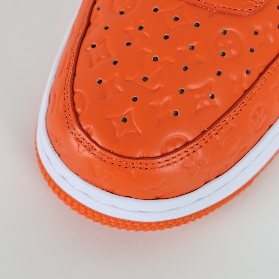 原盒版 帶配件 Louis Vuitton  Air Force 1 Low  LV 空军 低筒  休闲鞋 运动鞋 板鞋 男鞋 女鞋 白橙