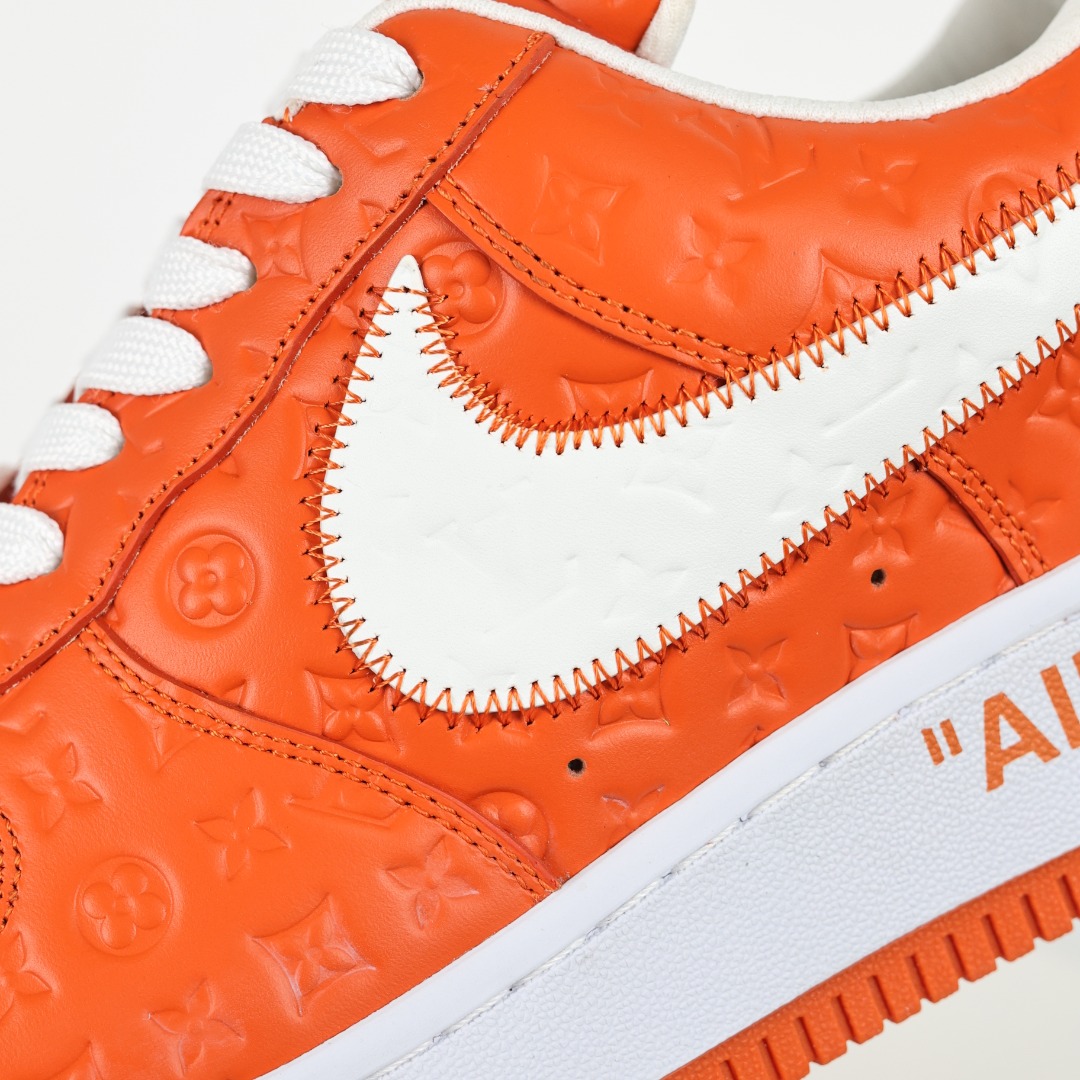 原盒版 帶配件 Louis Vuitton  Air Force 1 Low  LV 空军 低筒  休闲鞋 运动鞋 板鞋 男鞋 女鞋 白橙