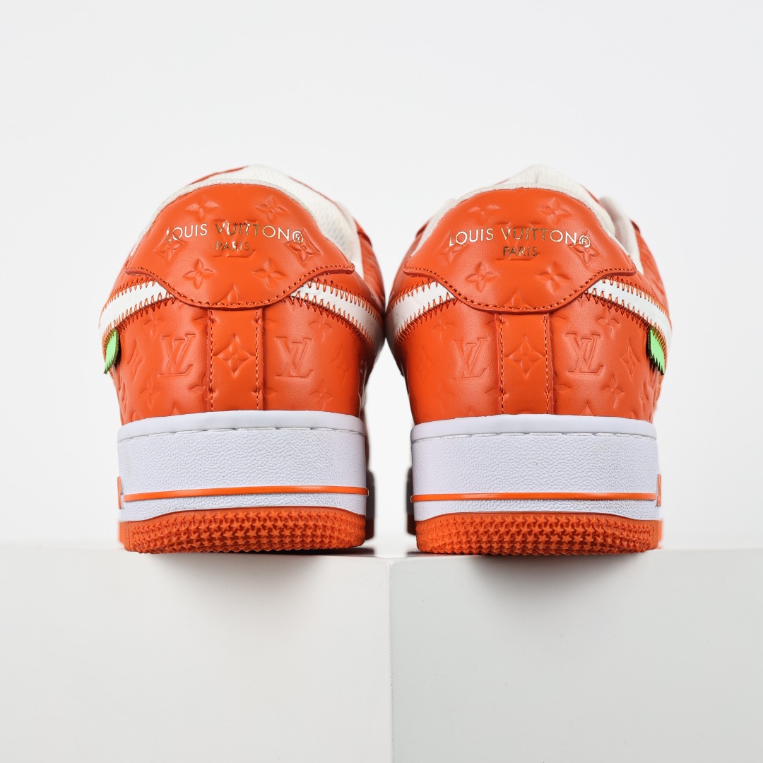 原盒版 帶配件 Louis Vuitton  Air Force 1 Low  LV 空军 低筒  休闲鞋 运动鞋 板鞋 男鞋 女鞋 白橙