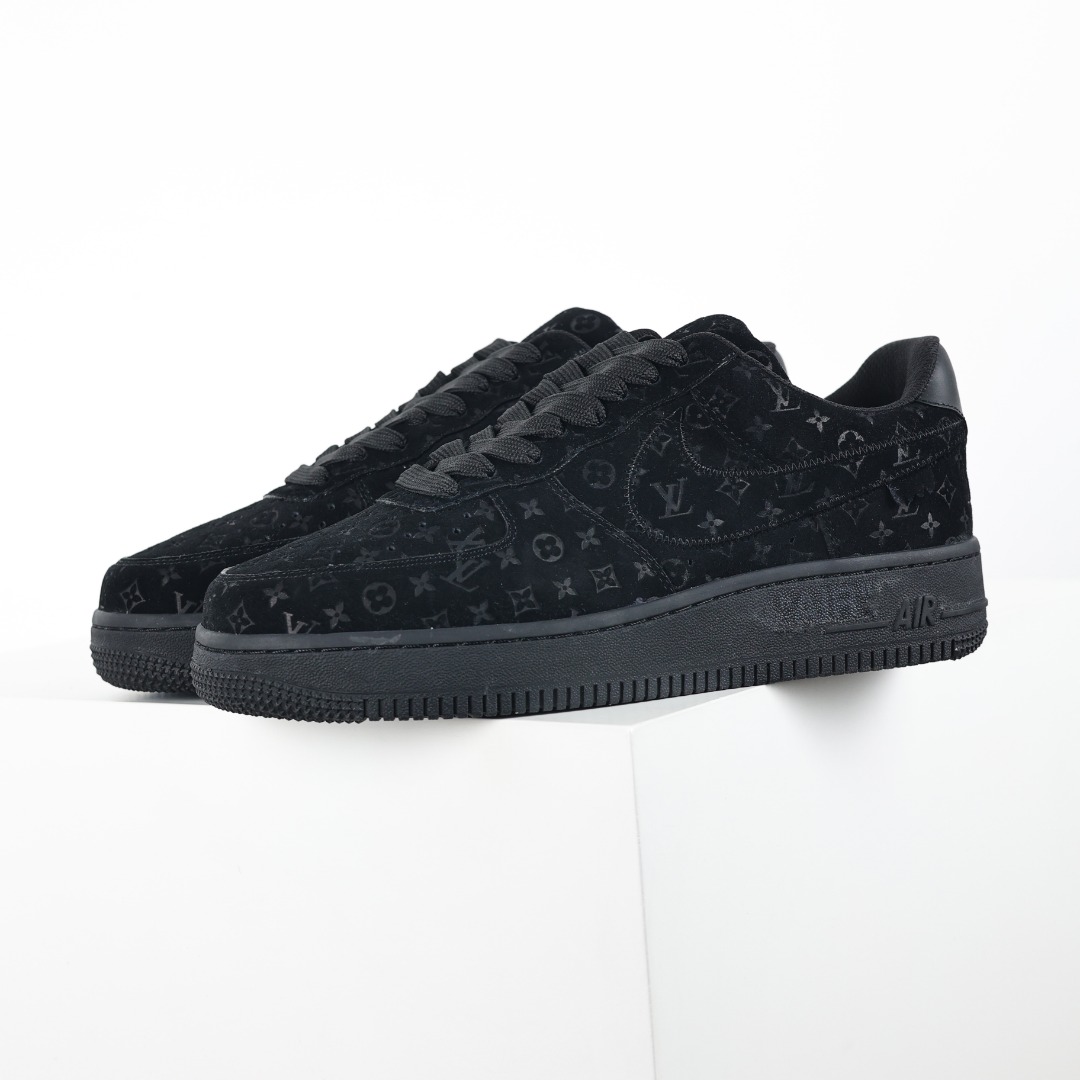 原盒版 帶配件 Louis Vuitton  Air Force 1 Low  LV 空军 低筒  休闲鞋 运动鞋 板鞋 男鞋 女鞋 黑色 1A9VD7