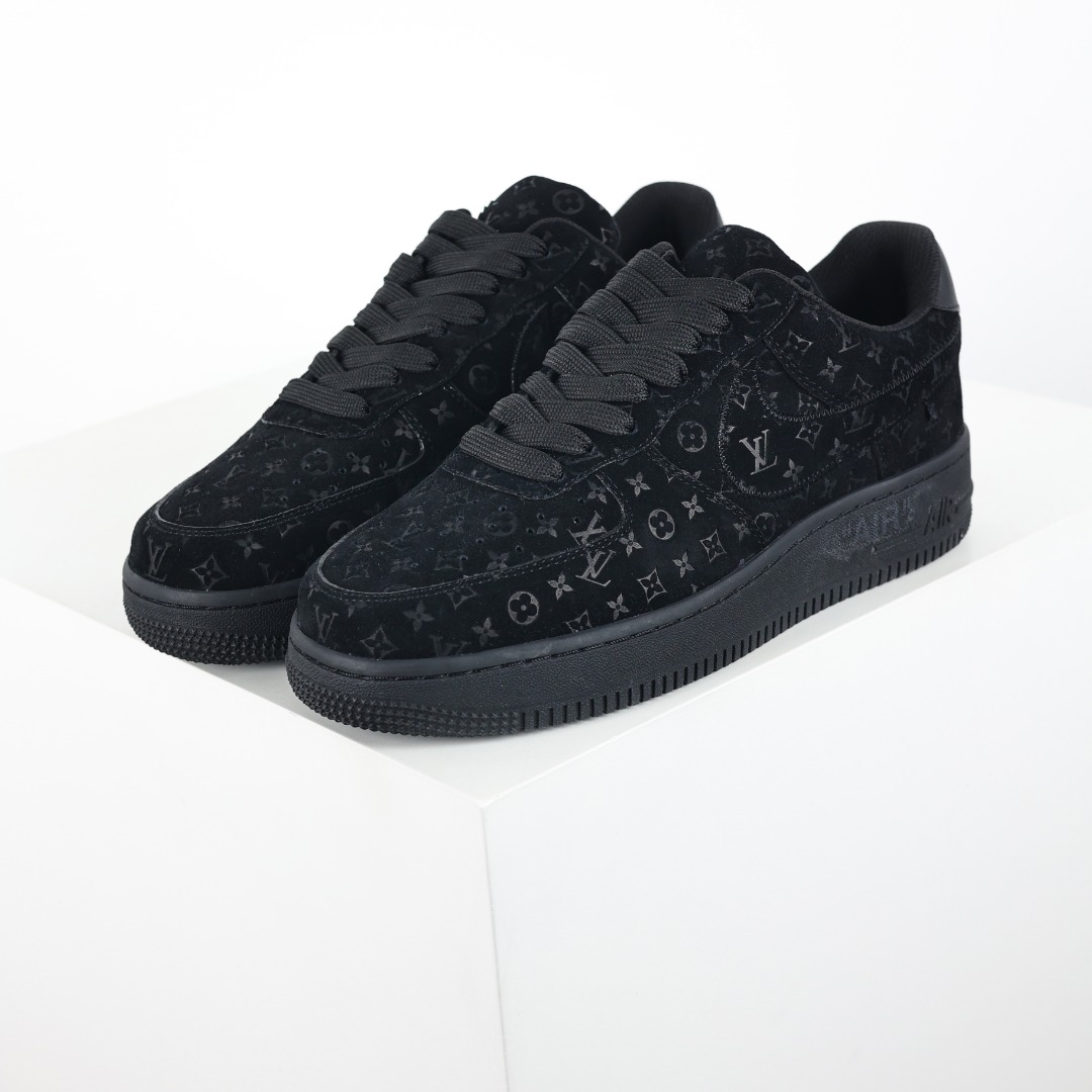 原盒版 帶配件 Louis Vuitton  Air Force 1 Low  LV 空军 低筒  休闲鞋 运动鞋 板鞋 男鞋 女鞋 黑色 1A9VD7
