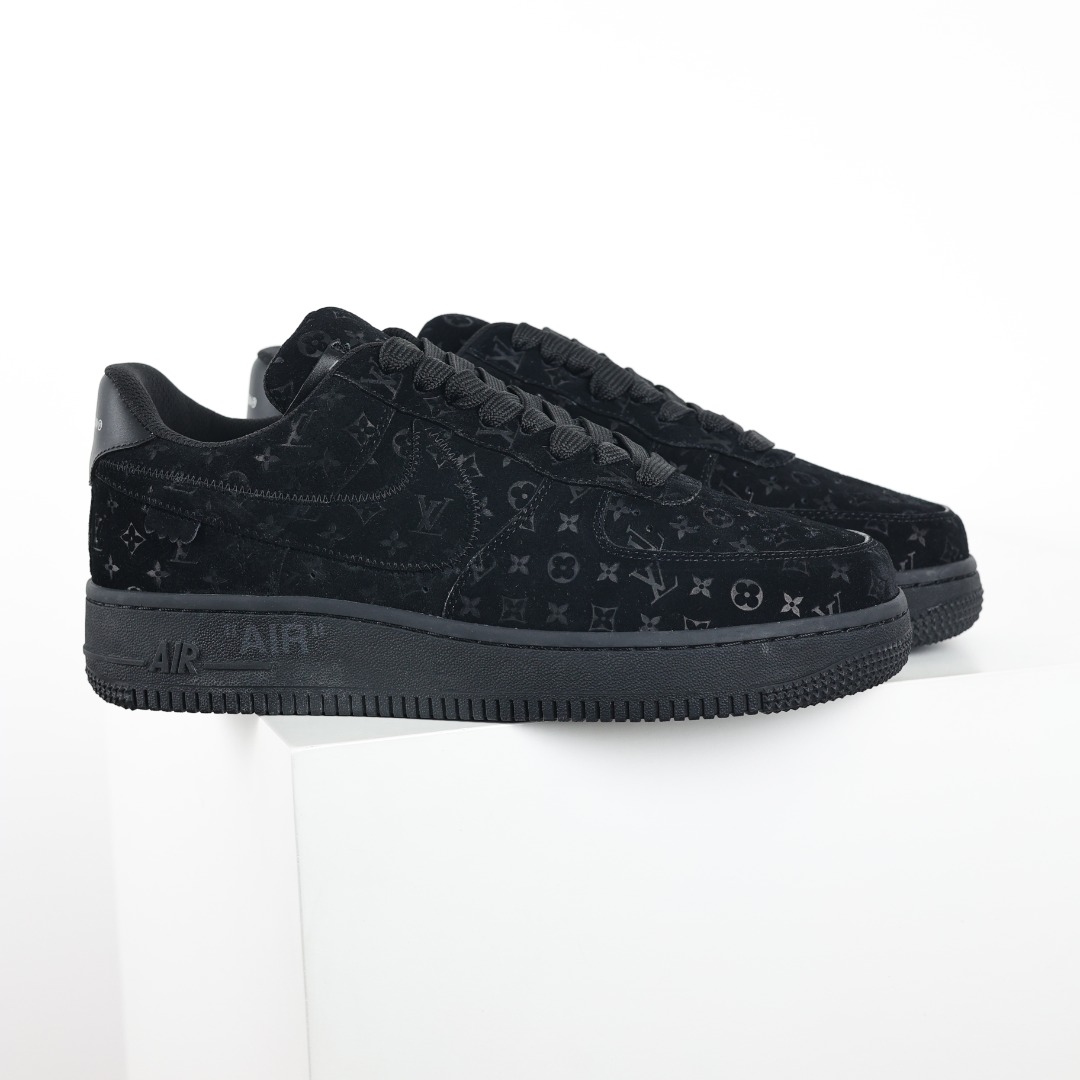 原盒版 帶配件 Louis Vuitton  Air Force 1 Low  LV 空军 低筒  休闲鞋 运动鞋 板鞋 男鞋 女鞋 黑色 1A9VD7