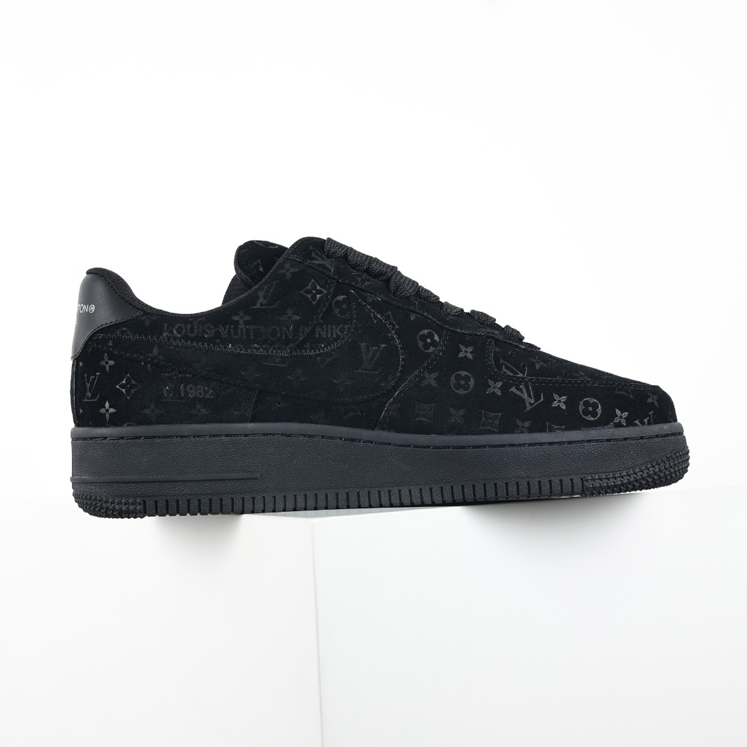 原盒版 帶配件 Louis Vuitton  Air Force 1 Low  LV 空军 低筒  休闲鞋 运动鞋 板鞋 男鞋 女鞋 黑色 1A9VD7