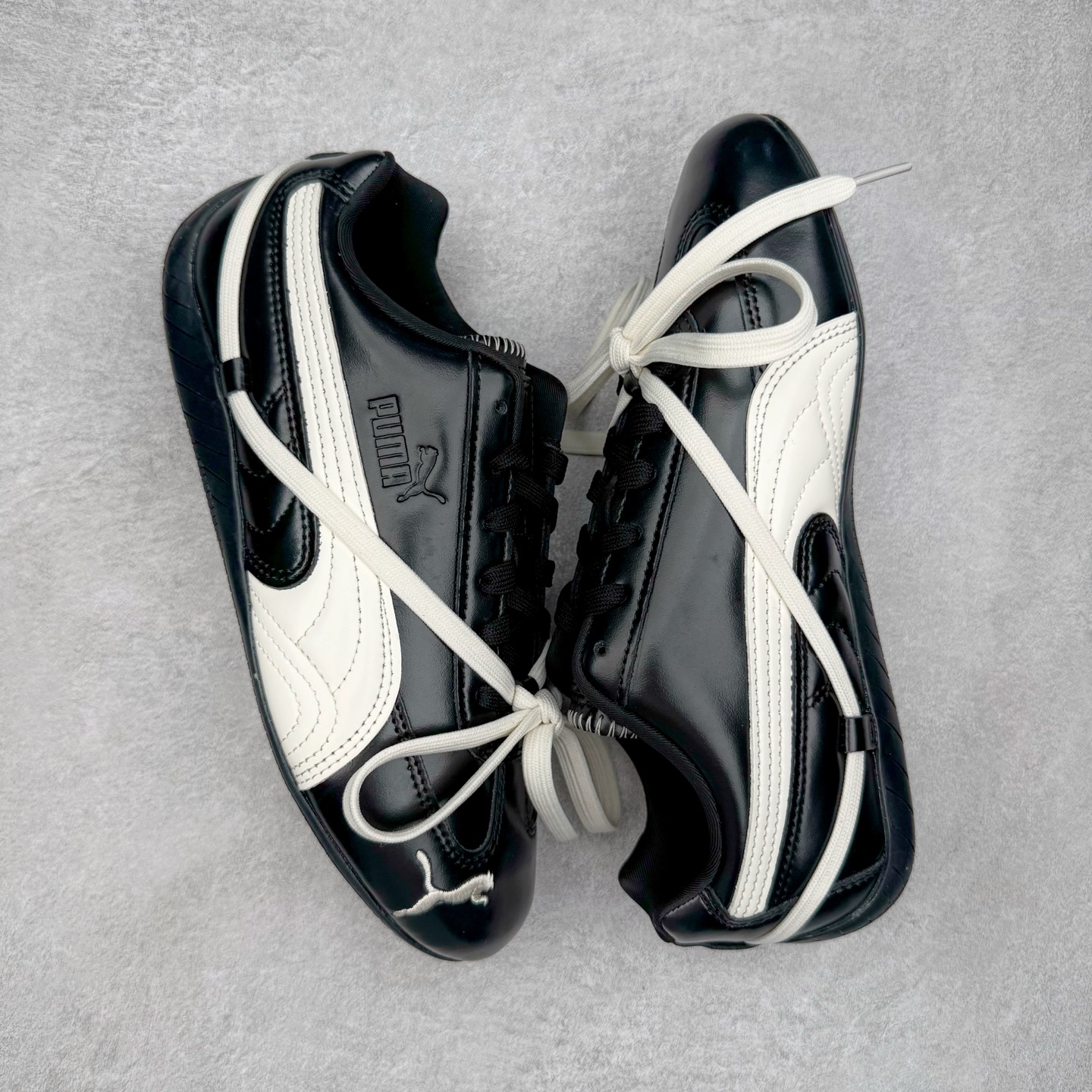 Rose Puma Speedcat  低筒 做旧 系带 二层绒面皮防滑耐磨 低筒 舒适时尚 赛车 跑步鞋 休闲鞋 波鞋 黑白 404391-01