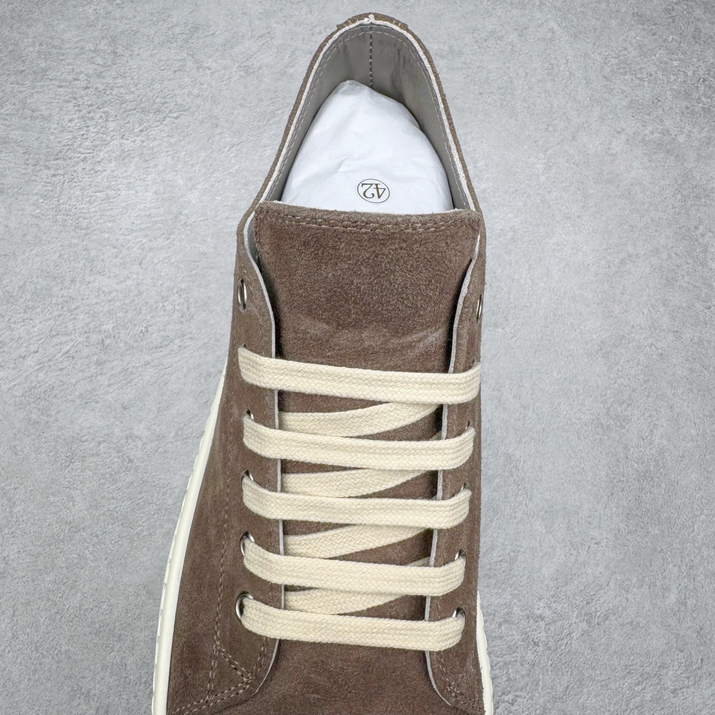 RICK OWENS DRKSHDW  RO 圆头 低筒  板鞋 休闲鞋 波鞋 男鞋 女鞋 麂皮 红棕色 DU01D1802SCF-5411