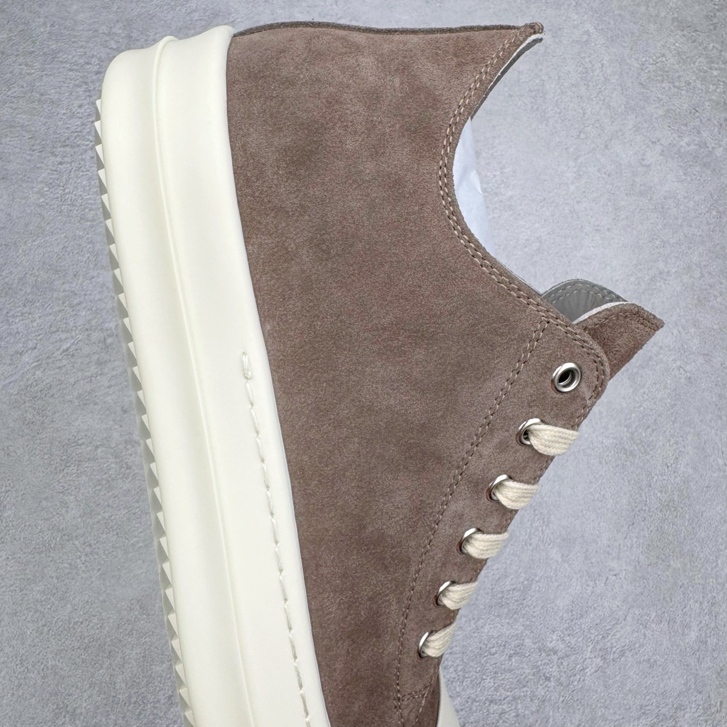 RICK OWENS DRKSHDW  RO 圆头 低筒  板鞋 休闲鞋 波鞋 男鞋 女鞋 麂皮 红棕色 DU01D1802SCF-5411