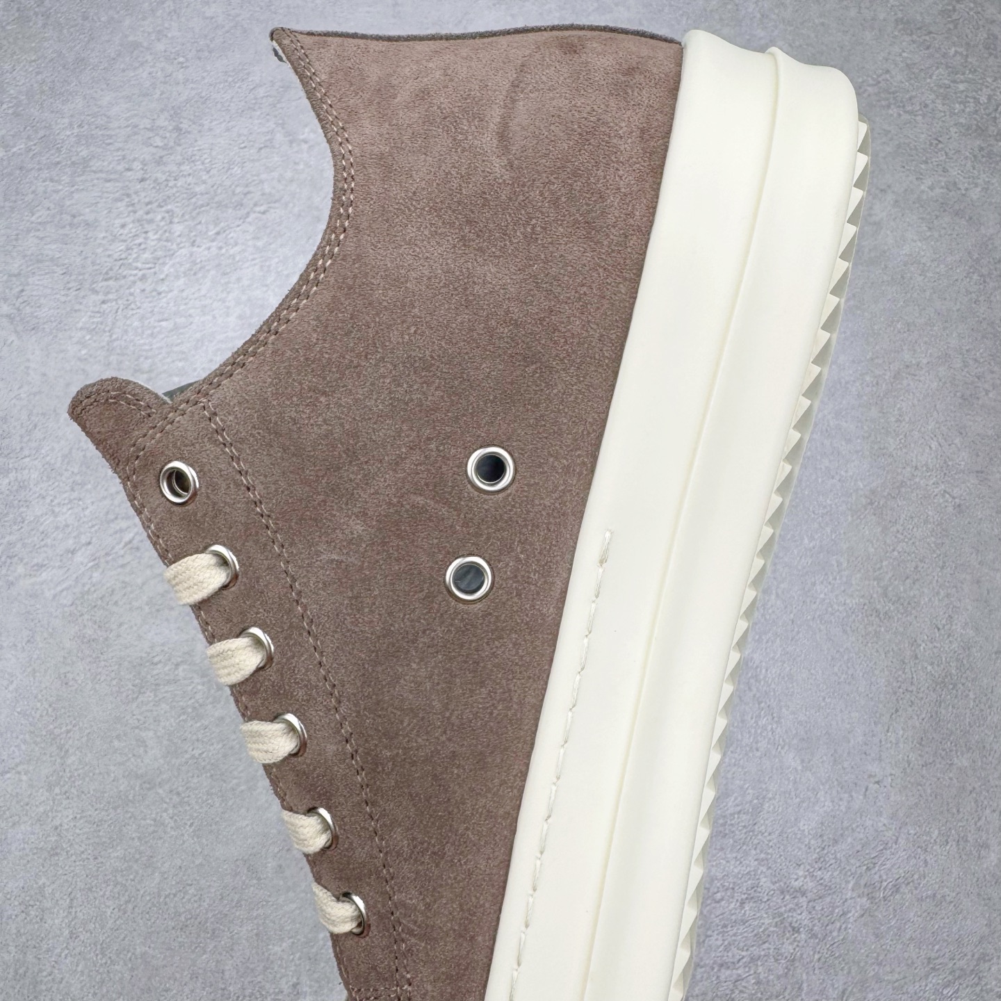 RICK OWENS DRKSHDW  RO 圆头 低筒  板鞋 休闲鞋 波鞋 男鞋 女鞋 麂皮 红棕色 DU01D1802SCF-5411