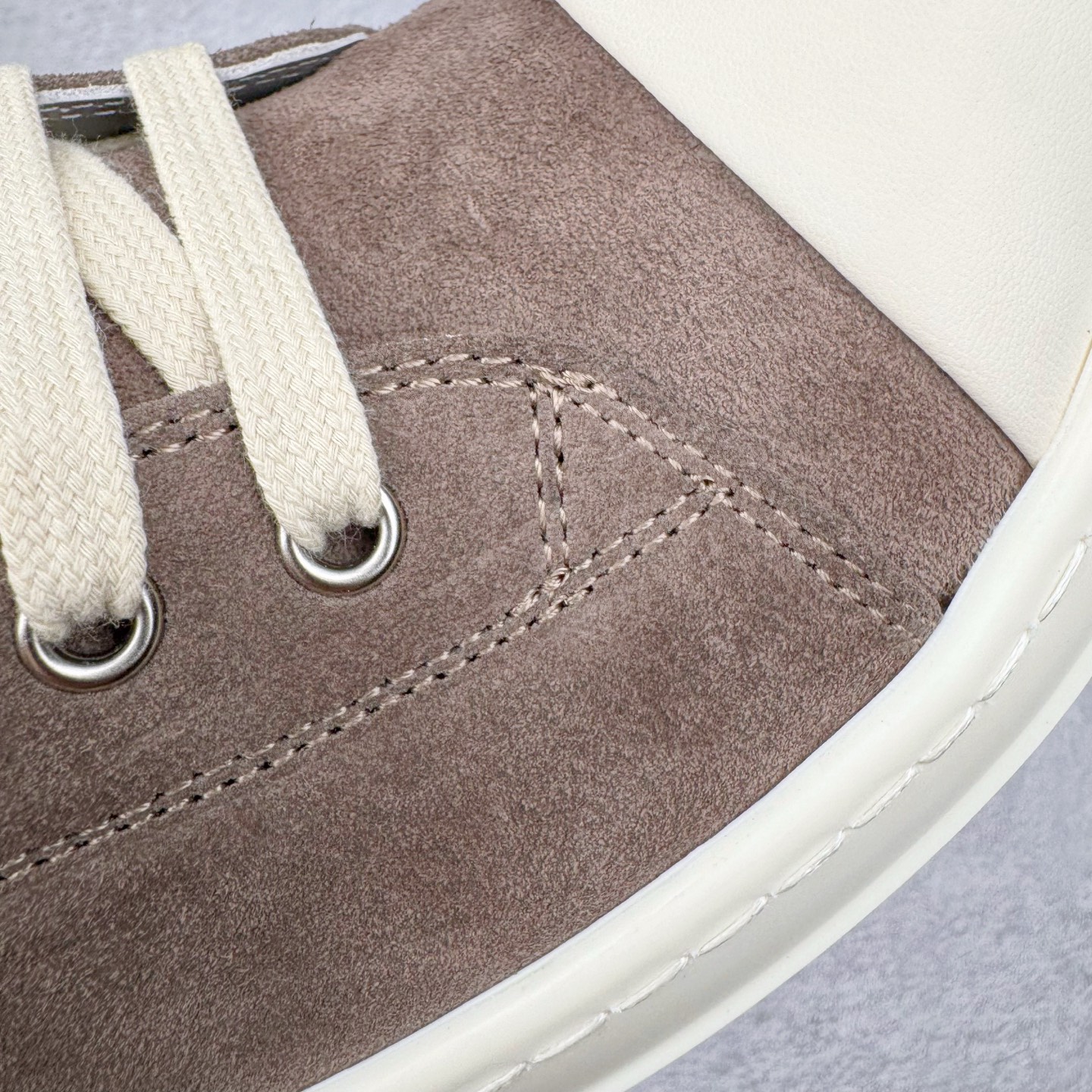 RICK OWENS DRKSHDW  RO 圆头 低筒  板鞋 休闲鞋 波鞋 男鞋 女鞋 麂皮 红棕色 DU01D1802SCF-5411