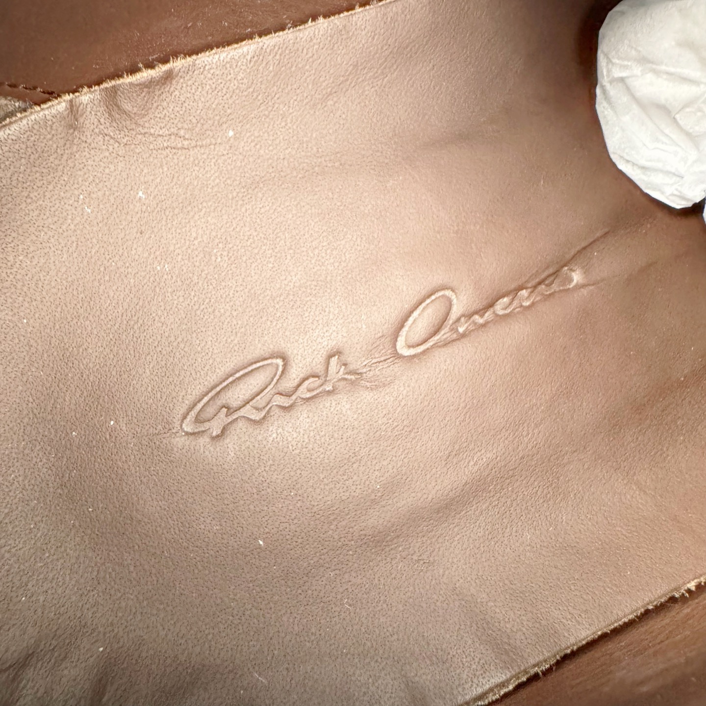 RICK OWENS DRKSHDW  RO 侵权 圆头 低筒  板鞋 休闲鞋 波鞋 男鞋 女鞋 疯马皮 棕色 RU02C7897LWNLVS-411