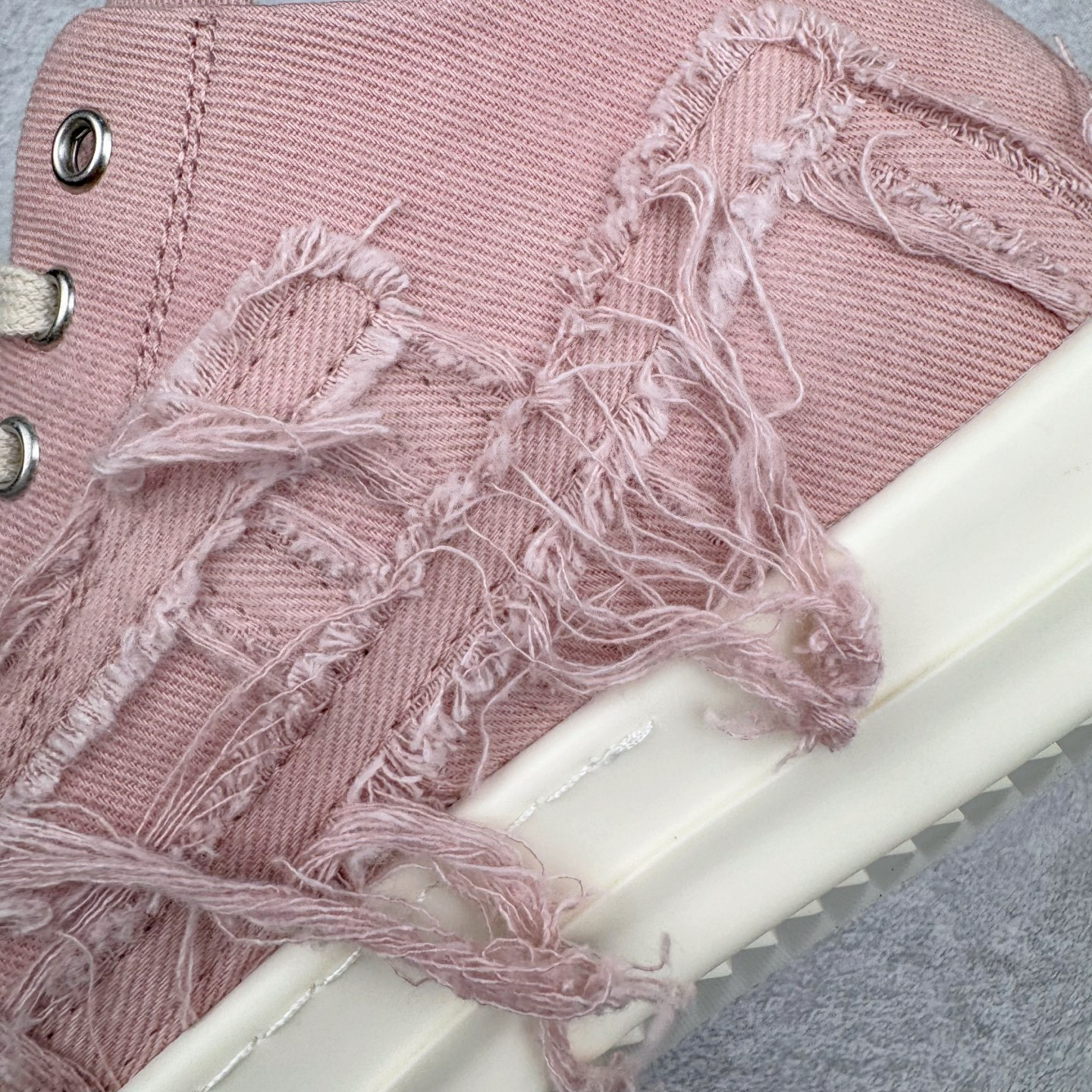 RICK OWENS DRKSHDW RO 破布 圆头 低筒  板鞋 休闲鞋 波鞋 男鞋 女鞋 粉色 DU01C6809SLASH-6311