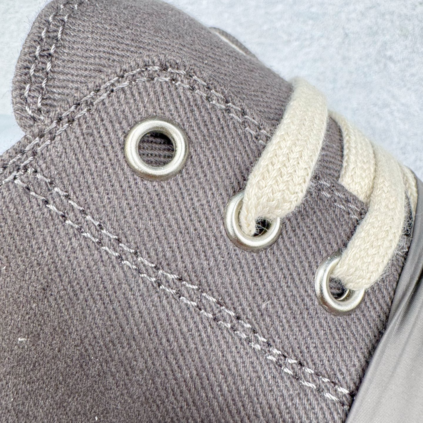 RICK OWENS DRKSHDW RO 拼接  圆头 低筒  板鞋 休闲鞋 波鞋 男鞋 女鞋 帆布 深灰色 DU01E3814DONP7-83411