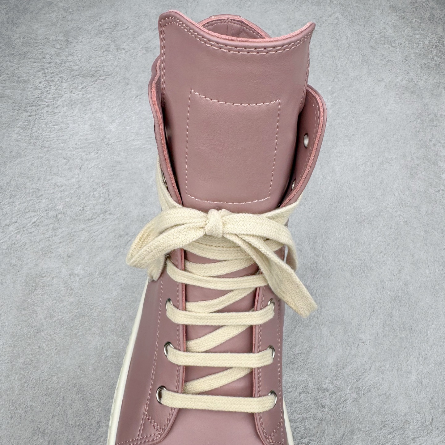 RICK OWENS DRKSHDW RO 圆头 高筒  板鞋 休闲鞋 波鞋 男鞋 女鞋 帆布 粉色 皮拉链 RU01D3890LCO-6311