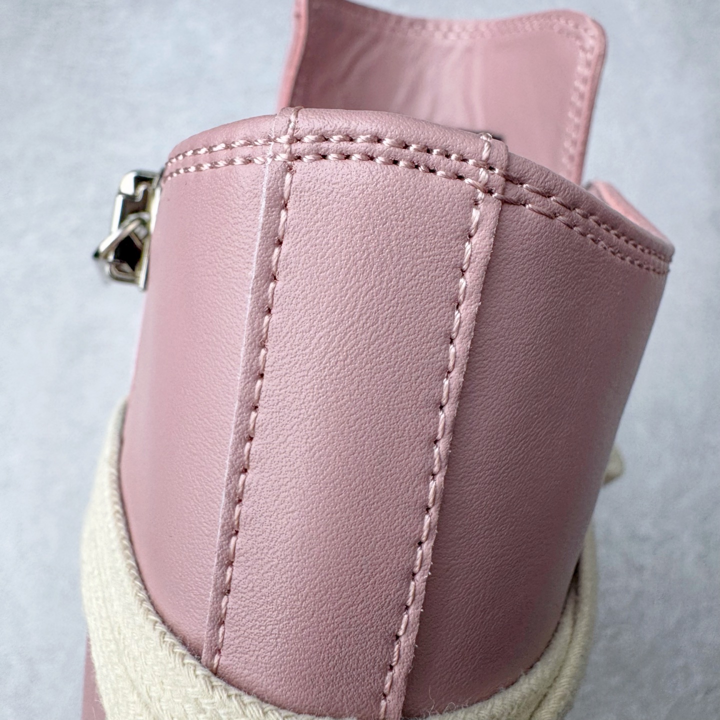 RICK OWENS DRKSHDW RO 圆头 高筒  板鞋 休闲鞋 波鞋 男鞋 女鞋 帆布 粉色 皮拉链 RU01D3890LCO-6311