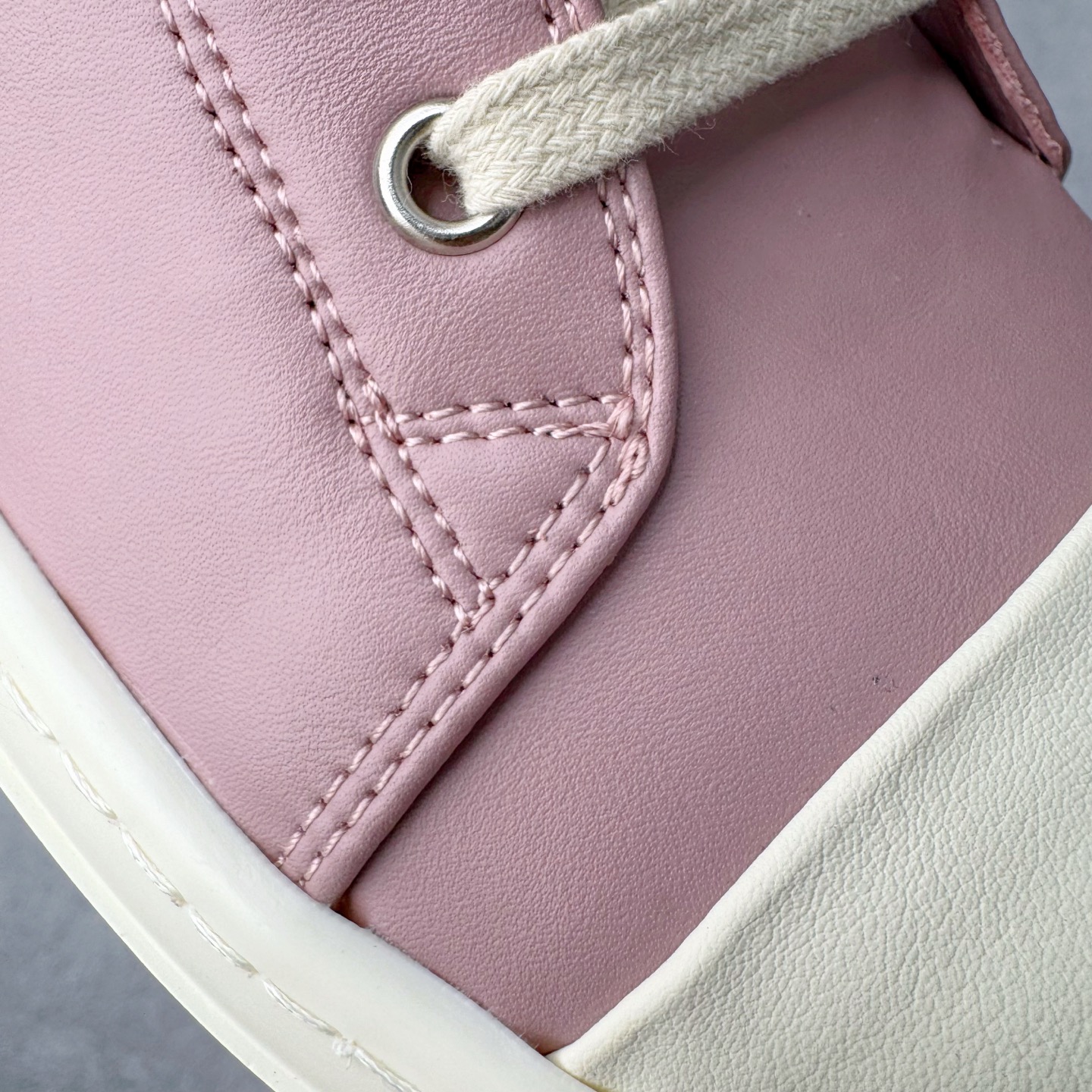 RICK OWENS DRKSHDW RO 圆头 高筒  板鞋 休闲鞋 波鞋 男鞋 女鞋 帆布 粉色 皮拉链 RU01D3890LCO-6311