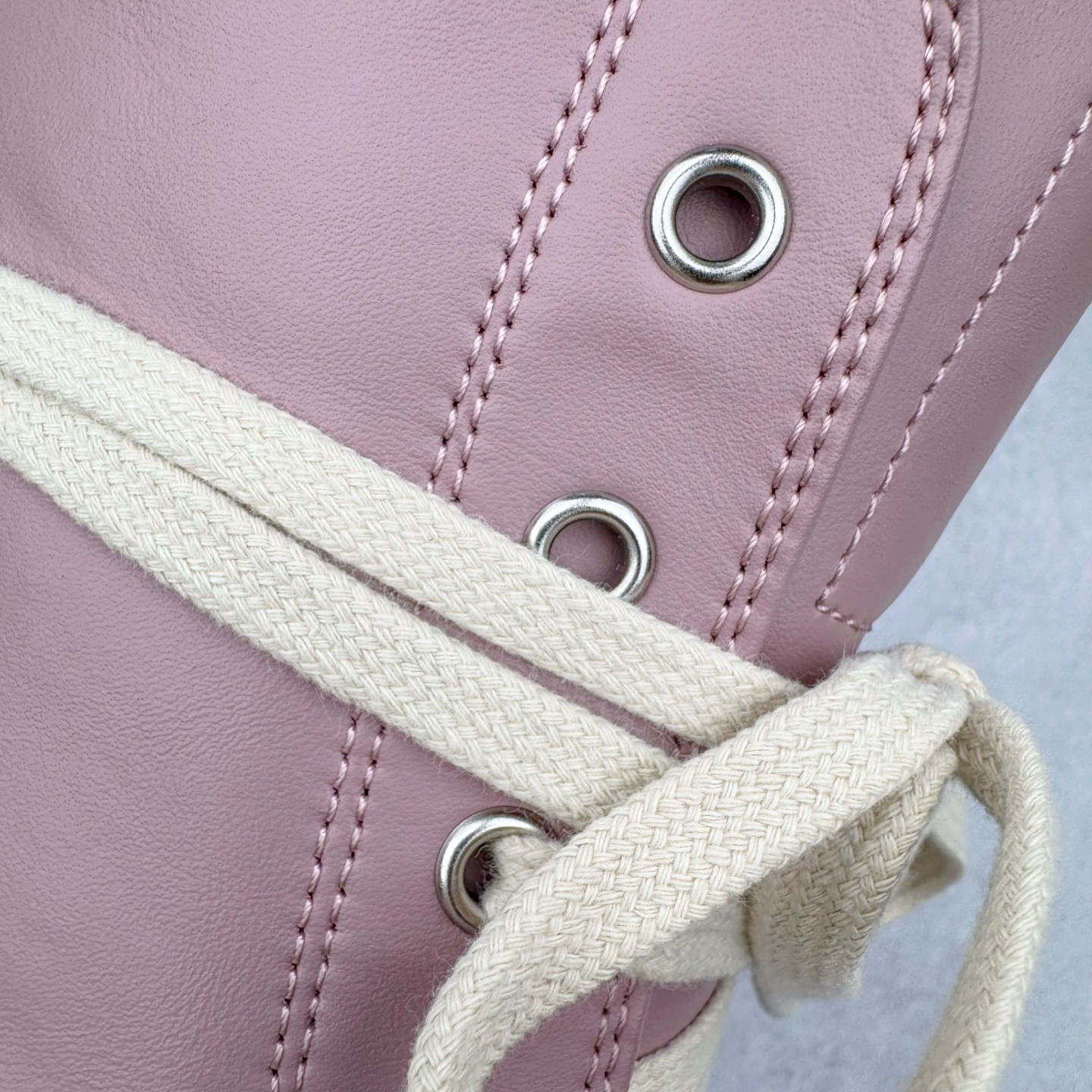 RICK OWENS DRKSHDW RO 圆头 高筒  板鞋 休闲鞋 波鞋 男鞋 女鞋 帆布 粉色 皮拉链 RU01D3890LCO-6311