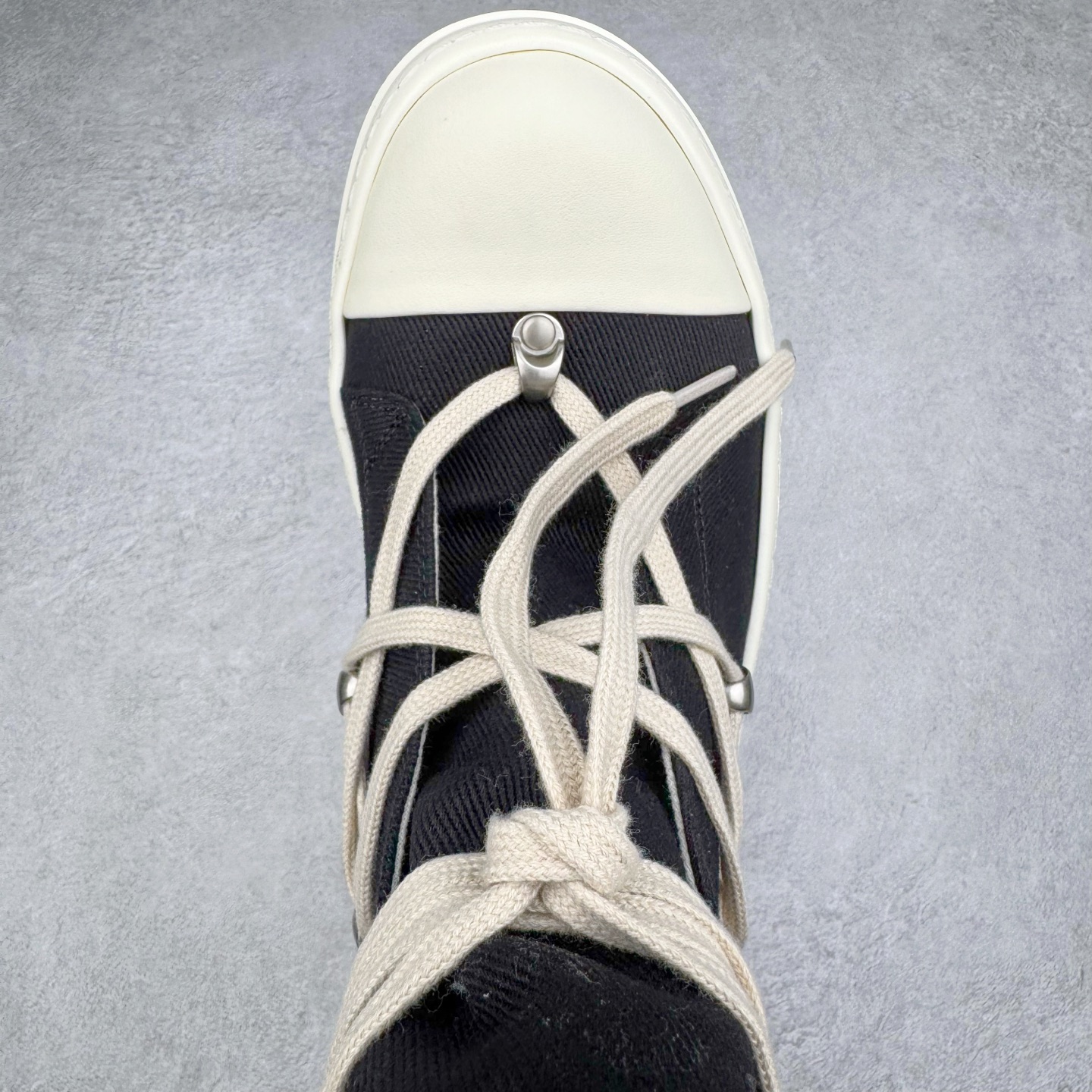 RICK OWENS DRKSHDW RO 圆头 高筒  板鞋 休闲鞋 波鞋 男鞋 女鞋 帆布 黑色 帆布拉链 DU02D2805DO-9811