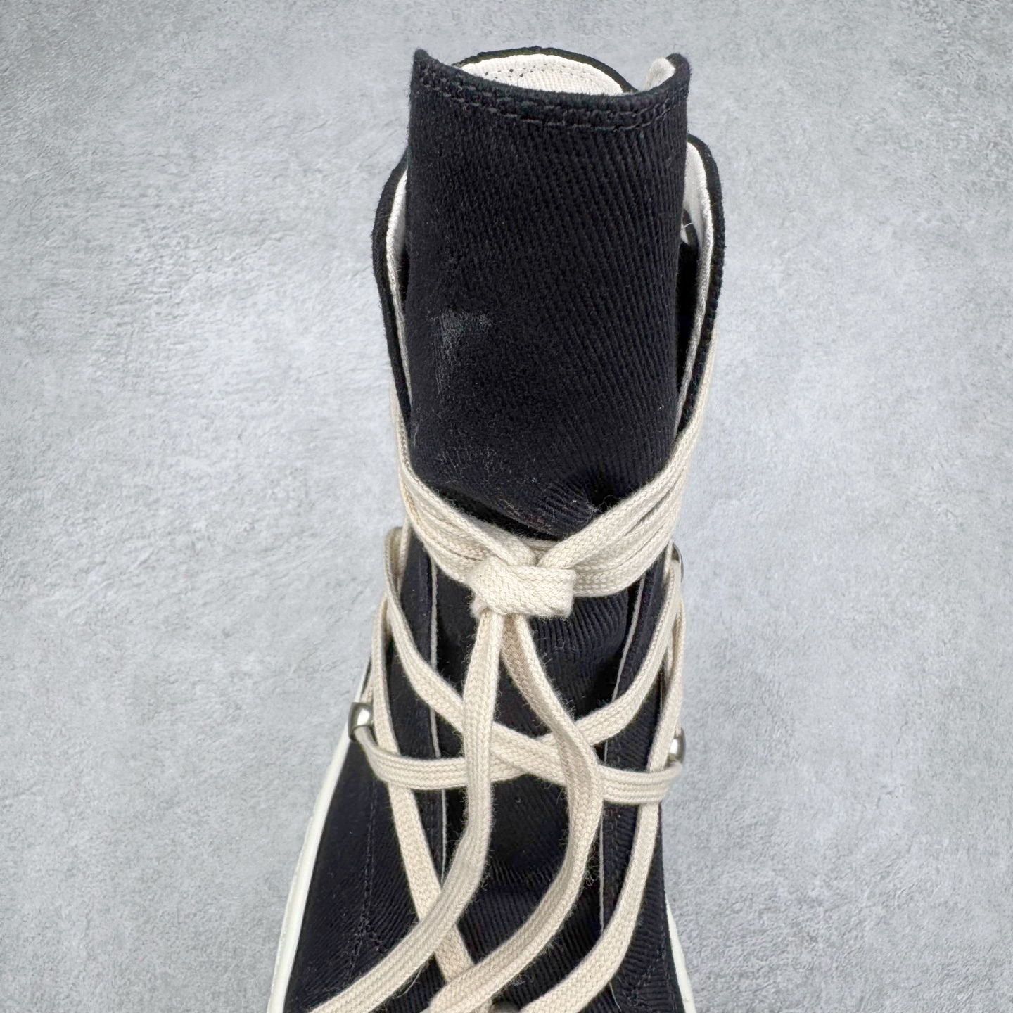 RICK OWENS DRKSHDW RO 圆头 高筒  板鞋 休闲鞋 波鞋 男鞋 女鞋 帆布 黑色 帆布拉链 DU02D2805DO-9811