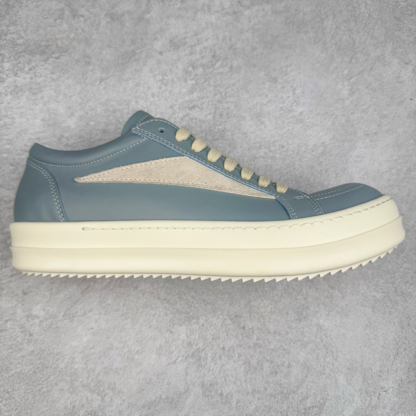 RICK OWENS DRKSHDW RO 圆头 低筒  板鞋 休闲鞋 波鞋 男鞋 女鞋 帆布 蓝色 皮质 RU02D6897LCOLVS-3611