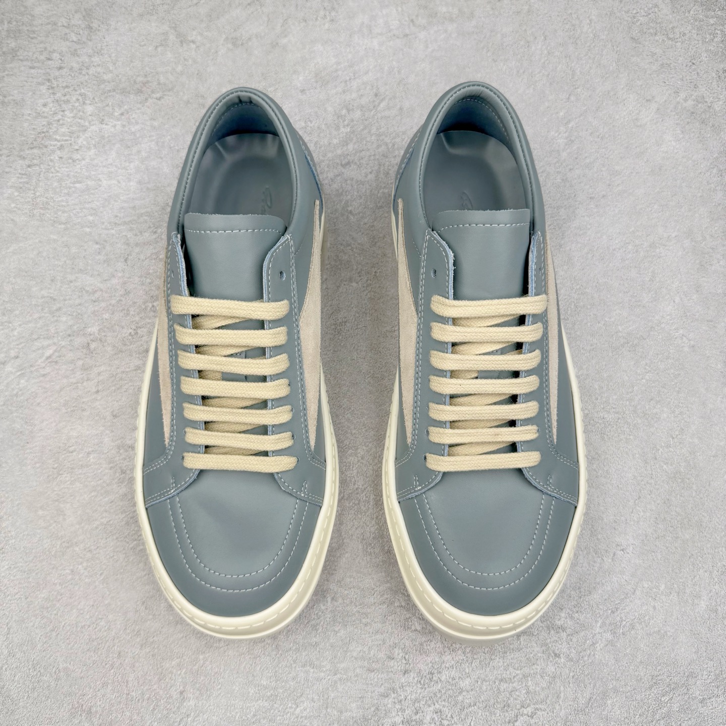 RICK OWENS DRKSHDW RO 圆头 低筒  板鞋 休闲鞋 波鞋 男鞋 女鞋 帆布 蓝色 皮质 RU02D6897LCOLVS-3611