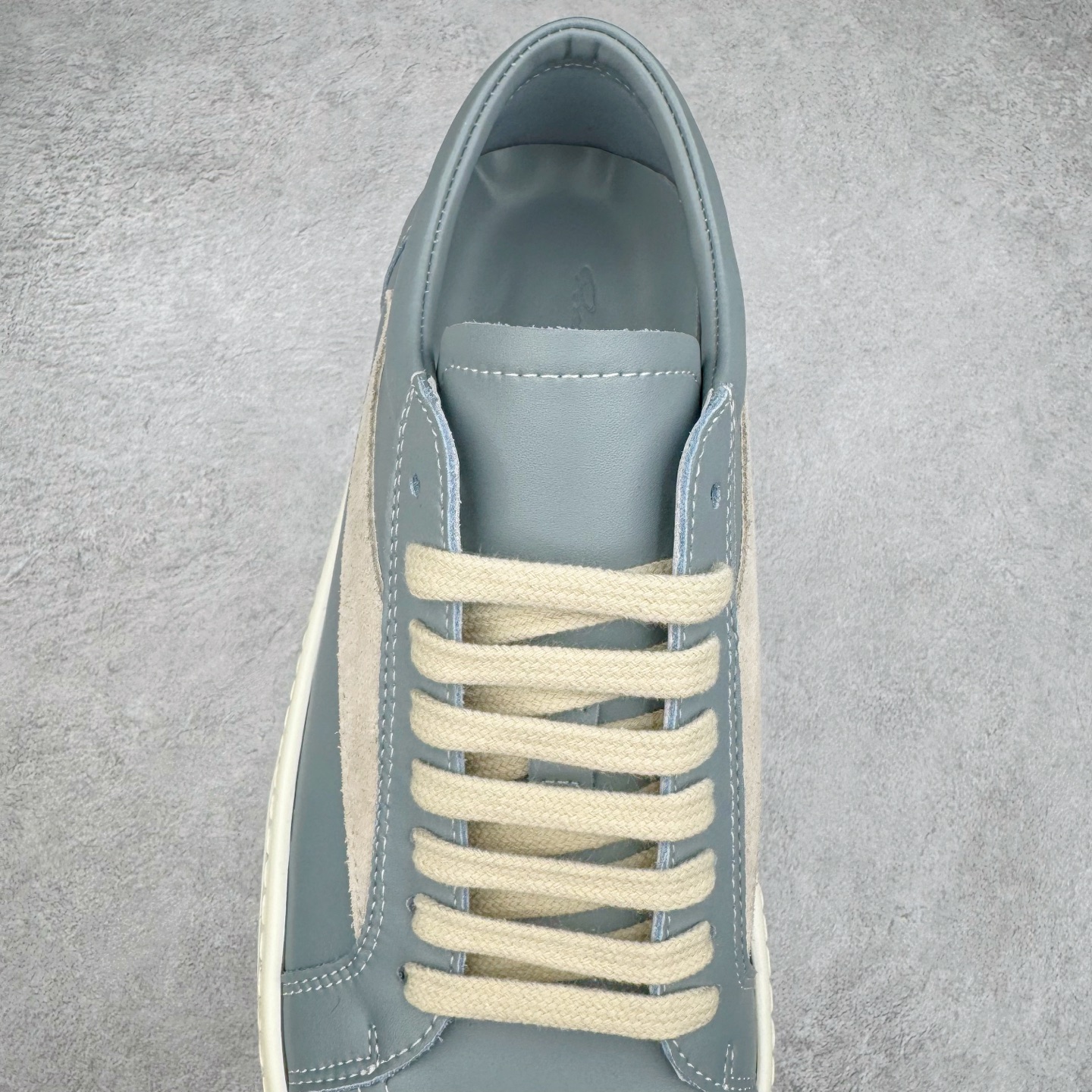 RICK OWENS DRKSHDW RO 圆头 低筒  板鞋 休闲鞋 波鞋 男鞋 女鞋 帆布 蓝色 皮质 RU02D6897LCOLVS-3611