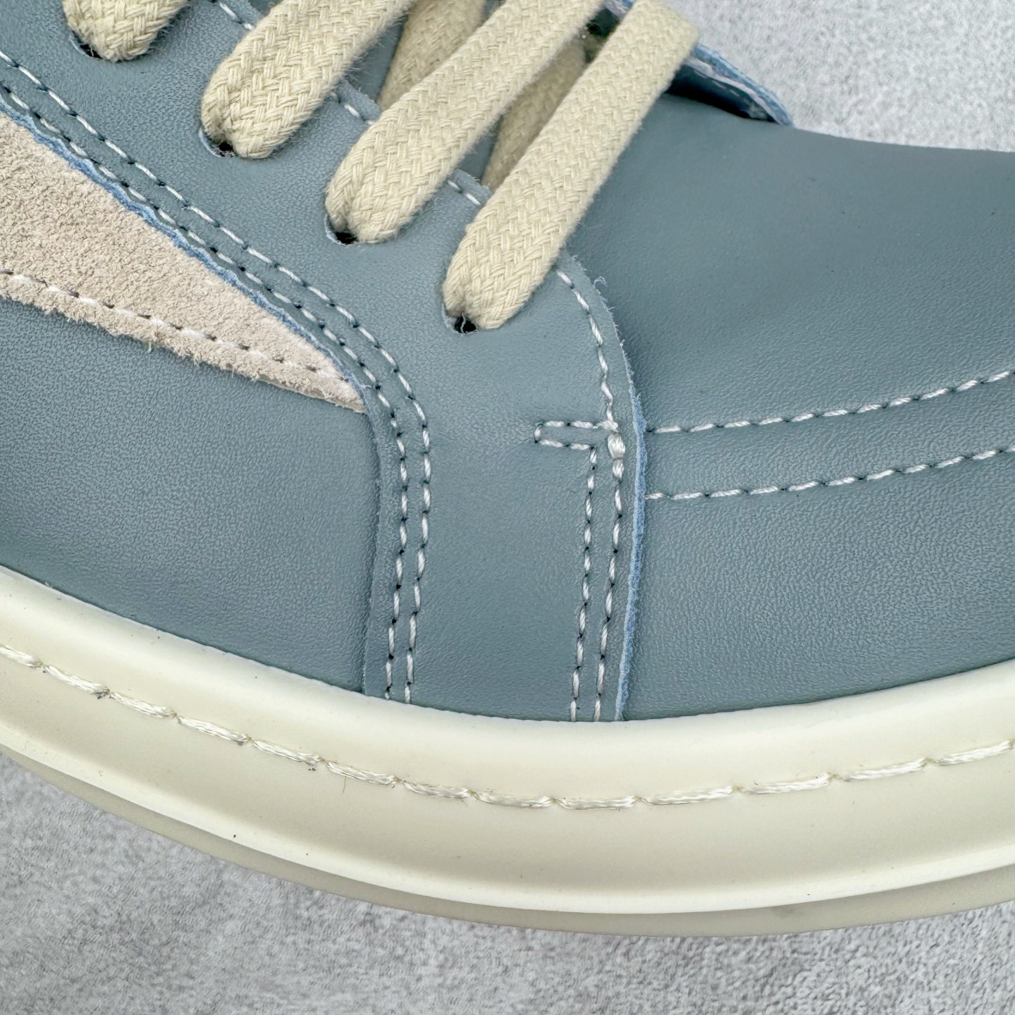 RICK OWENS DRKSHDW RO 圆头 低筒  板鞋 休闲鞋 波鞋 男鞋 女鞋 帆布 蓝色 皮质 RU02D6897LCOLVS-3611