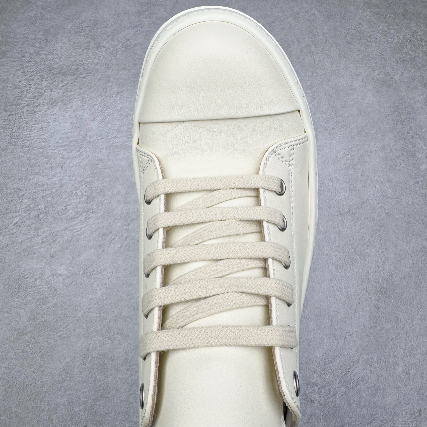 RICK OWENS DRKSHDW RO 圆头 低筒  板鞋 休闲鞋 波鞋 男鞋 女鞋 帆布 白色 皮质 RU01E5891LCO-1111