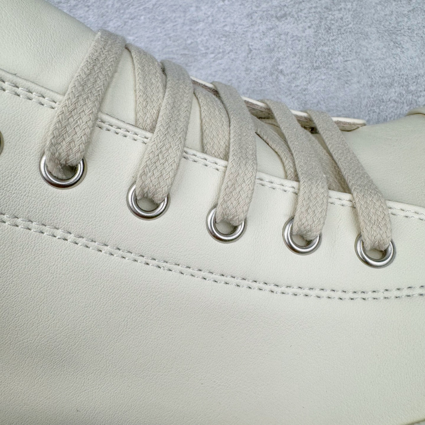 RICK OWENS DRKSHDW RO 圆头 低筒  板鞋 休闲鞋 波鞋 男鞋 女鞋 帆布 白色 皮质厚底 RP01E7876LCO-1111