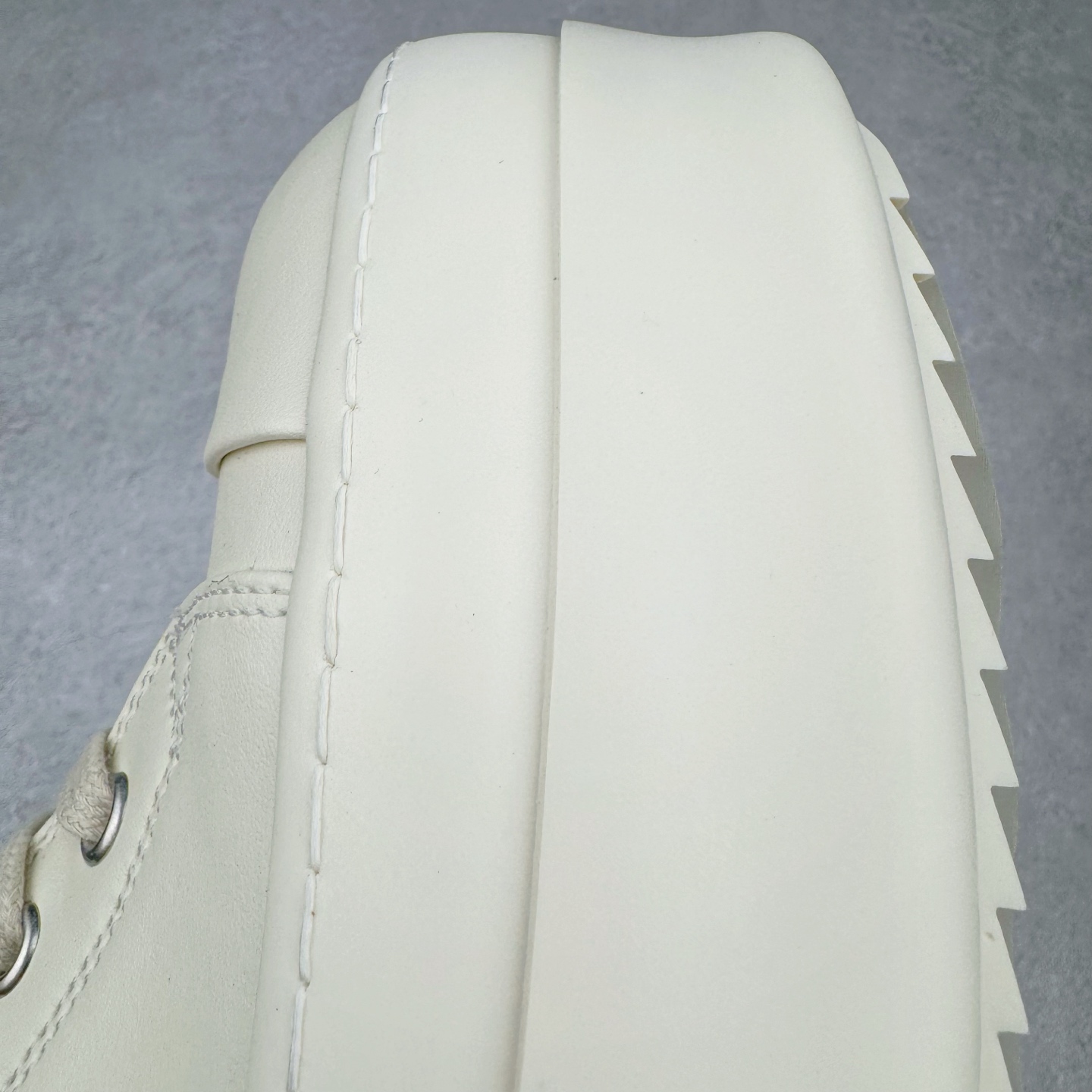 RICK OWENS DRKSHDW RO 圆头 低筒  板鞋 休闲鞋 波鞋 男鞋 女鞋 帆布 白色 皮质厚底 RP01E7876LCO-1111