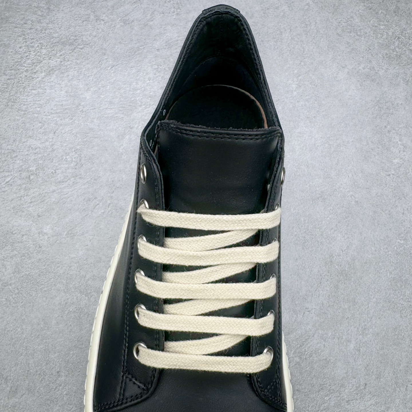 RICK OWENS DRKSHDW RO 圆头 低筒  板鞋 休闲鞋 波鞋 男鞋 女鞋 帆布 黑色 皮质厚底 RP01E7876LCO-911