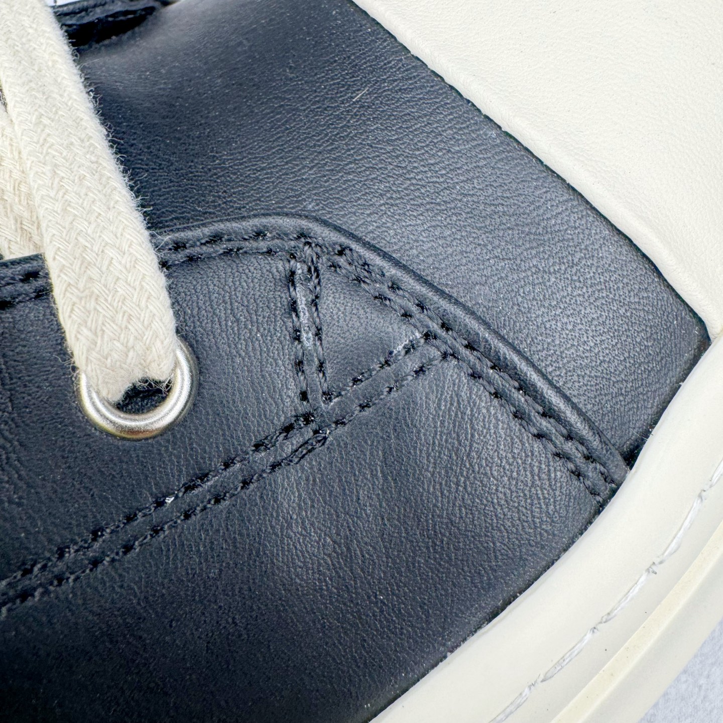 RICK OWENS DRKSHDW RO 圆头 低筒  板鞋 休闲鞋 波鞋 男鞋 女鞋 帆布 黑色 皮质厚底 RP01E7876LCO-911