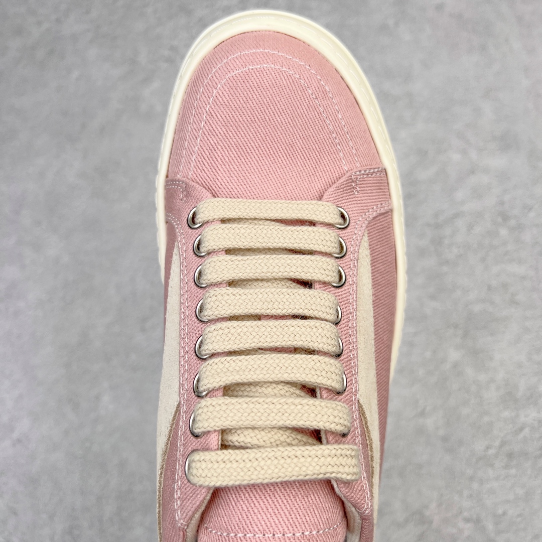 RICK OWENS DRKSHDW RO 圆头 低筒  板鞋 休闲鞋 波鞋 男鞋 女鞋 帆布 粉色 帆布 DU01C6803DQLVS-6381