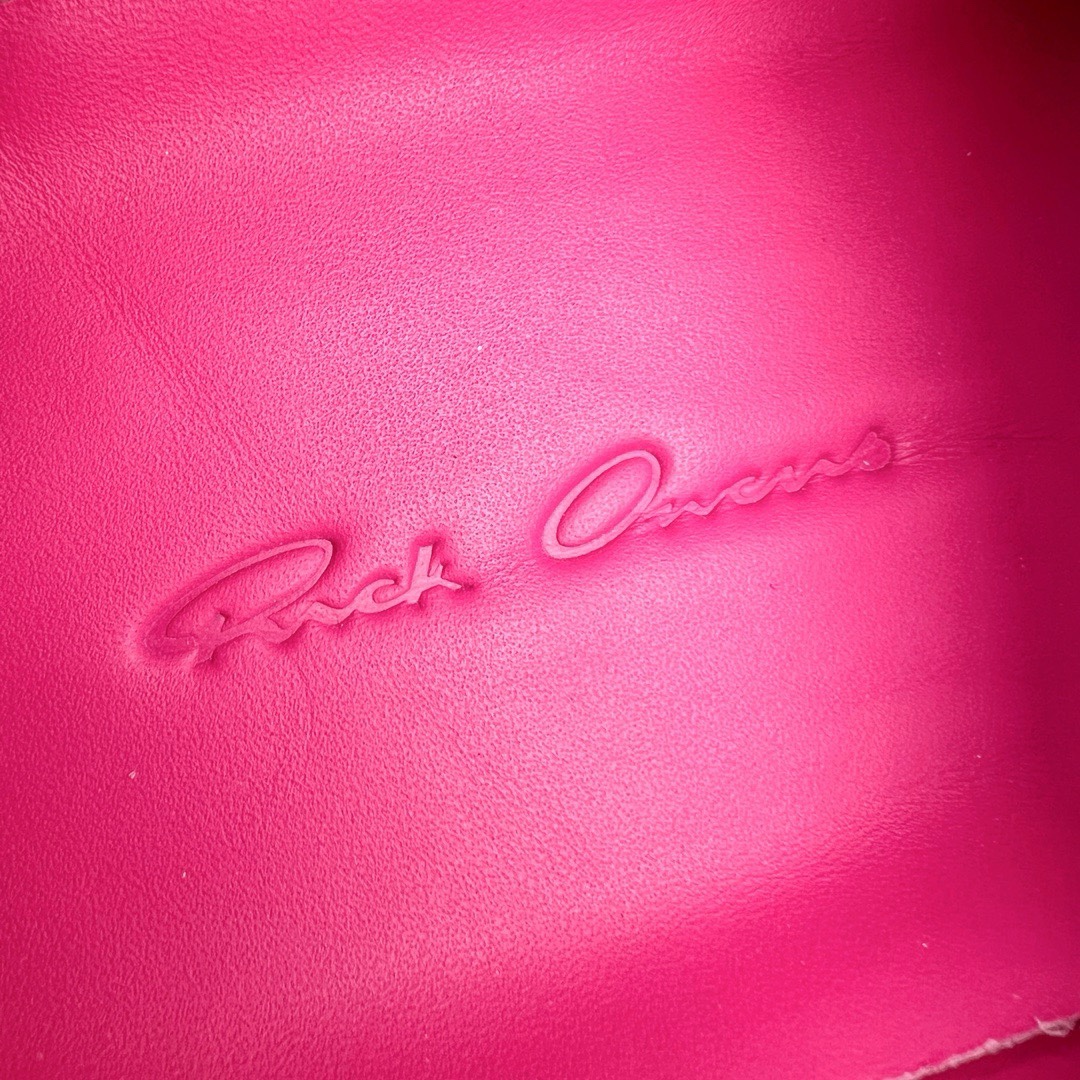 RICK OWENS DRKSHDW RO 圆头 低筒  板鞋 休闲鞋 波鞋 男鞋 女鞋 帆布 玫红色 麂皮 RU01C4897LVSLPO-1311