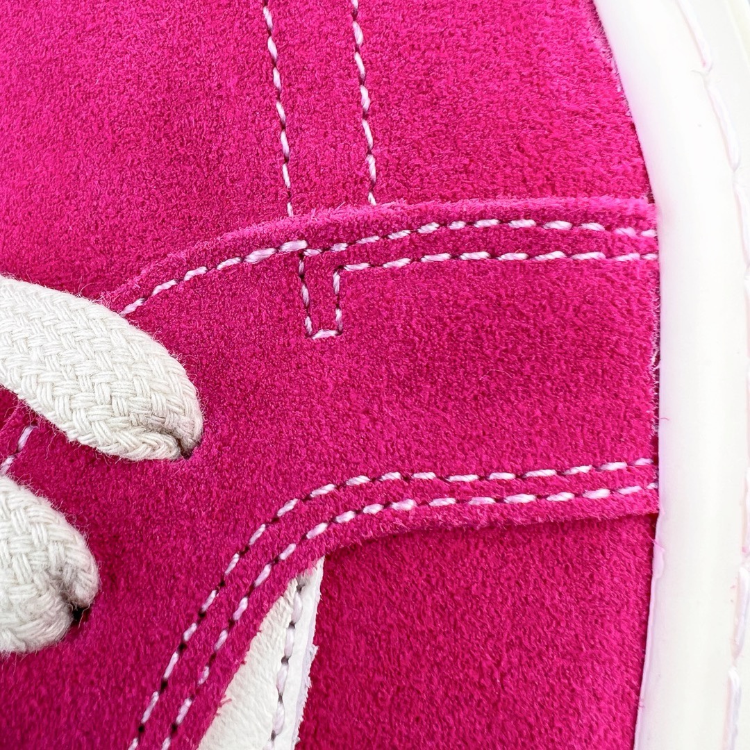 RICK OWENS DRKSHDW RO 圆头 低筒  板鞋 休闲鞋 波鞋 男鞋 女鞋 帆布 玫红色 麂皮 RU01C4897LVSLPO-1311